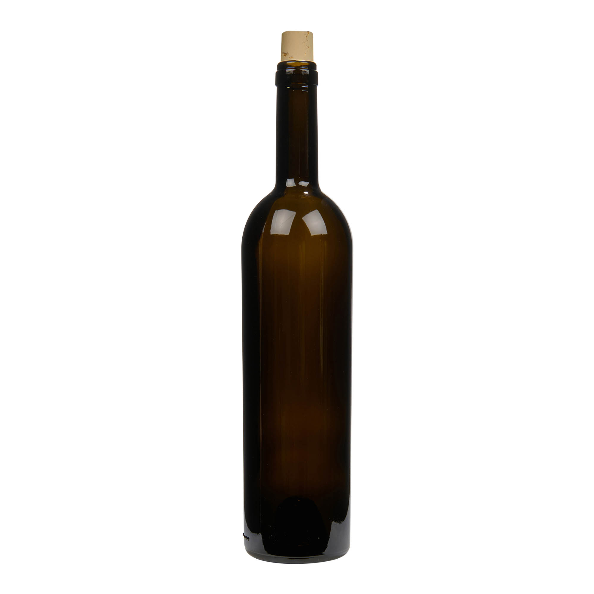 Bouteille de vin 750 ml 'Liberty', vert antique, ouverture : bouchon en liège