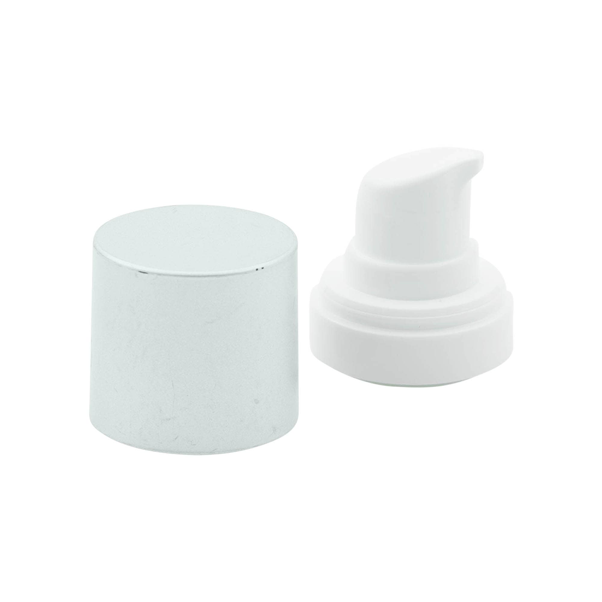 Pompe distributeur sans air 'Micro', plastique PP, argenté