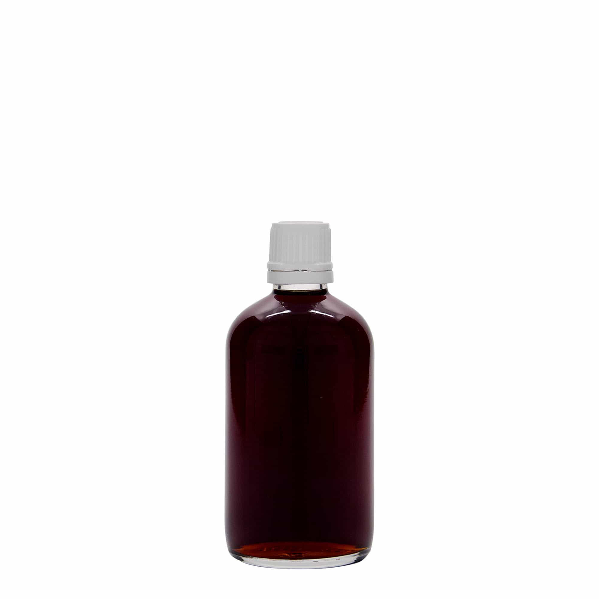 Flacon pharmaceutique 100 ml, verre, bouchage: DIN 18