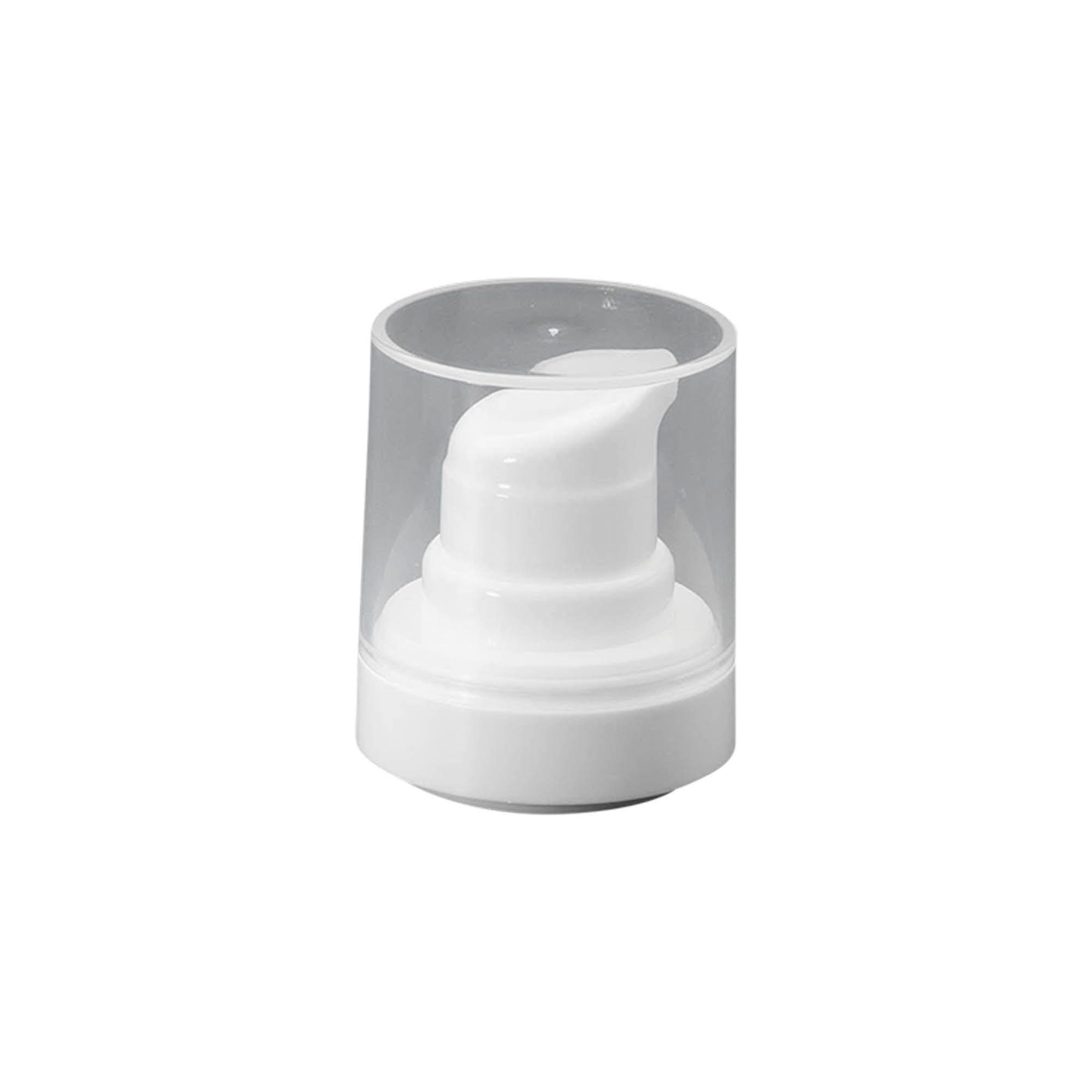 Pompe distributeur sans air 'Micro', plastique PP, blanc