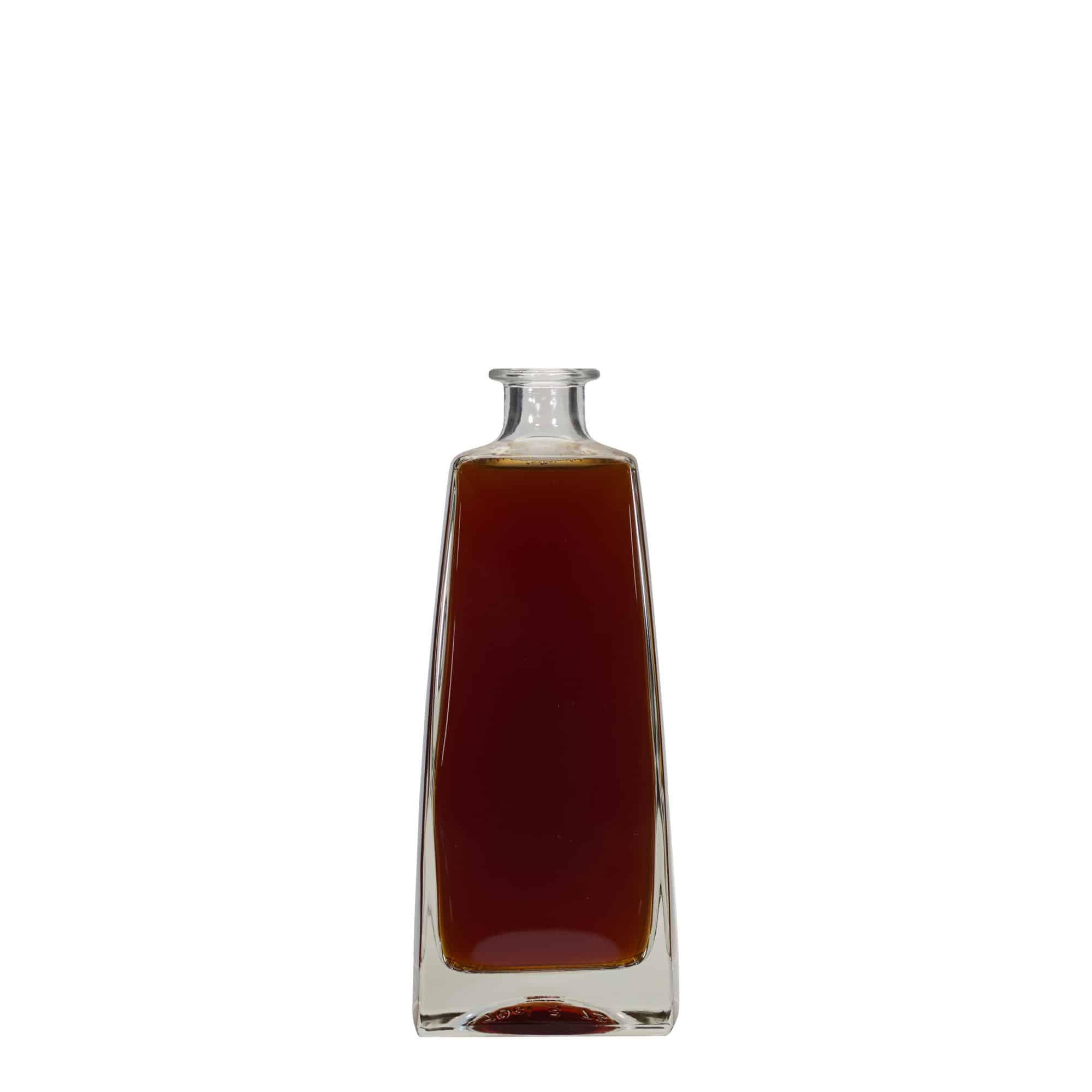Bouteille en verre 700 ml 'Timmy', rectangulaire, bouchage: bouchon