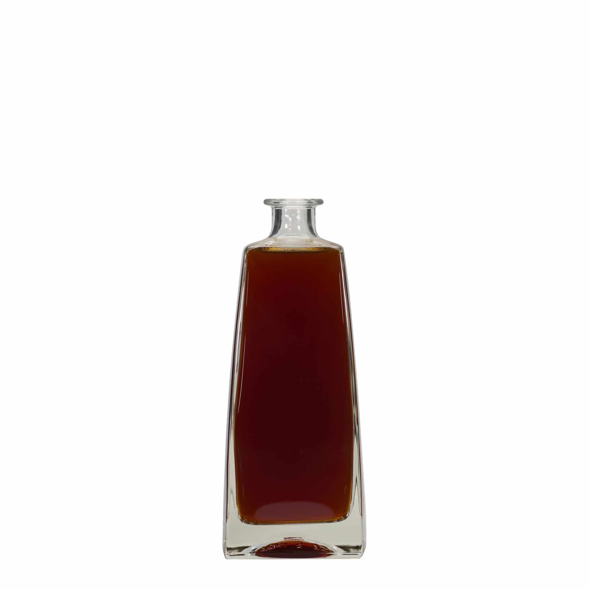 Bouteille en verre 700 ml « Timmy », rectangulaire, ouverture : bouchon en liège Bouteille en verre 700 ml « Timmy », rectangulaire, ouverture : bouchon en liège