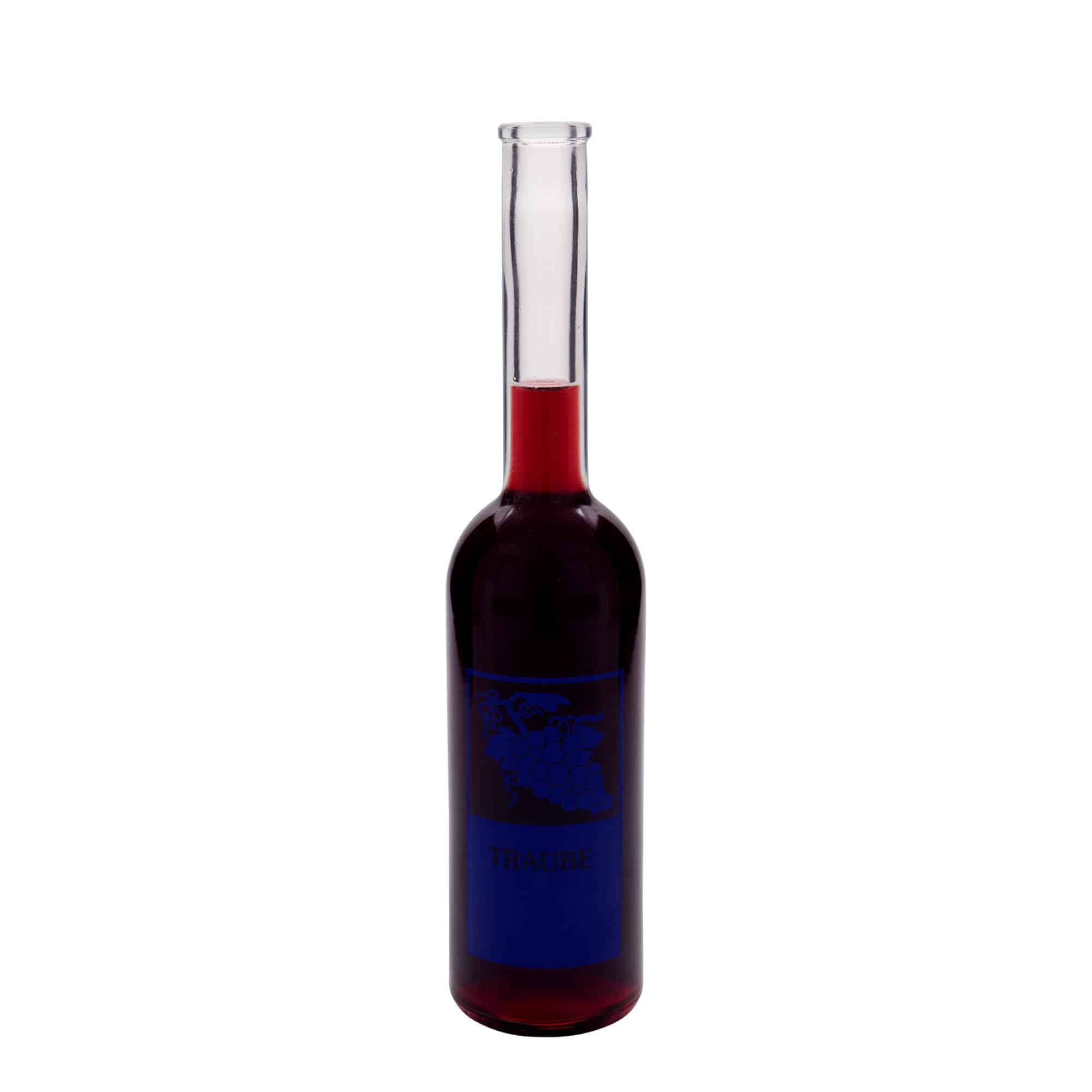 Bouteille en verre 500 ml « Opera », motif : raisin, ouverture : bouchon en liège