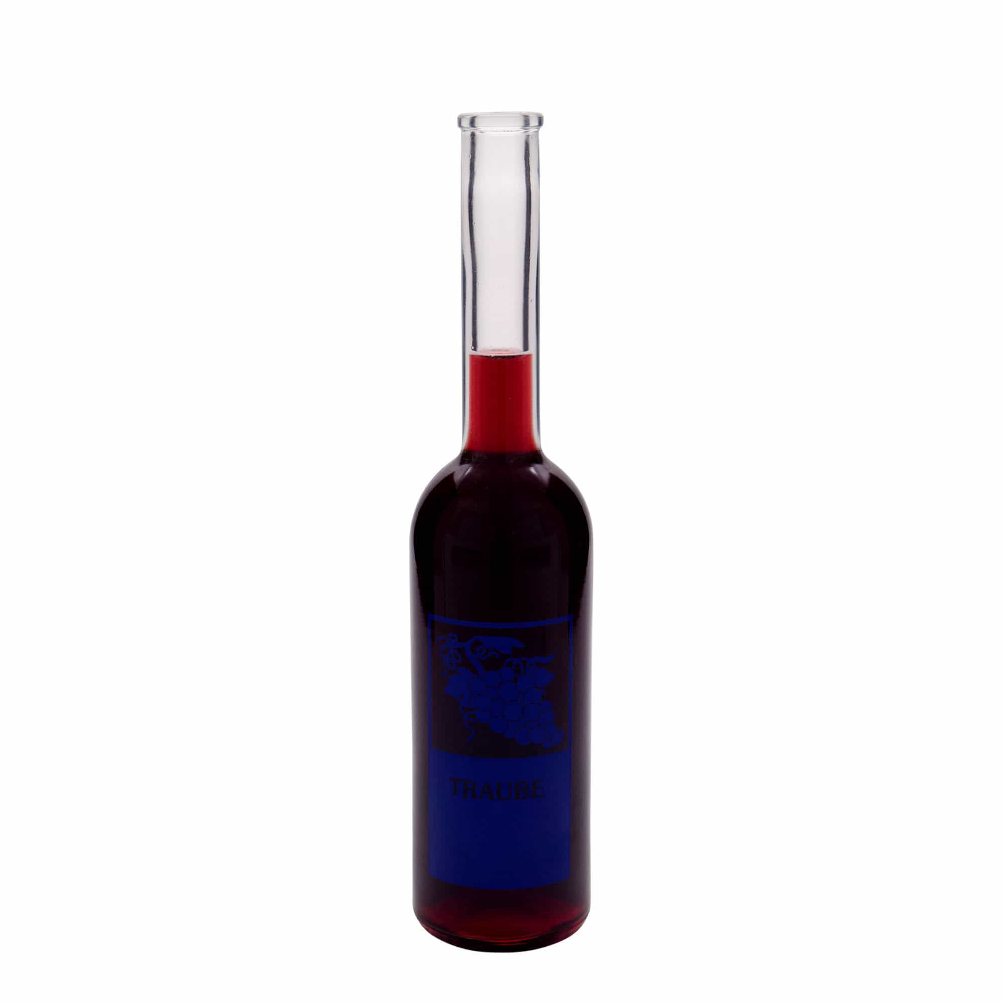 Bouteille en verre 500 ml « Opera », motif : raisin, ouverture : bouchon en liège