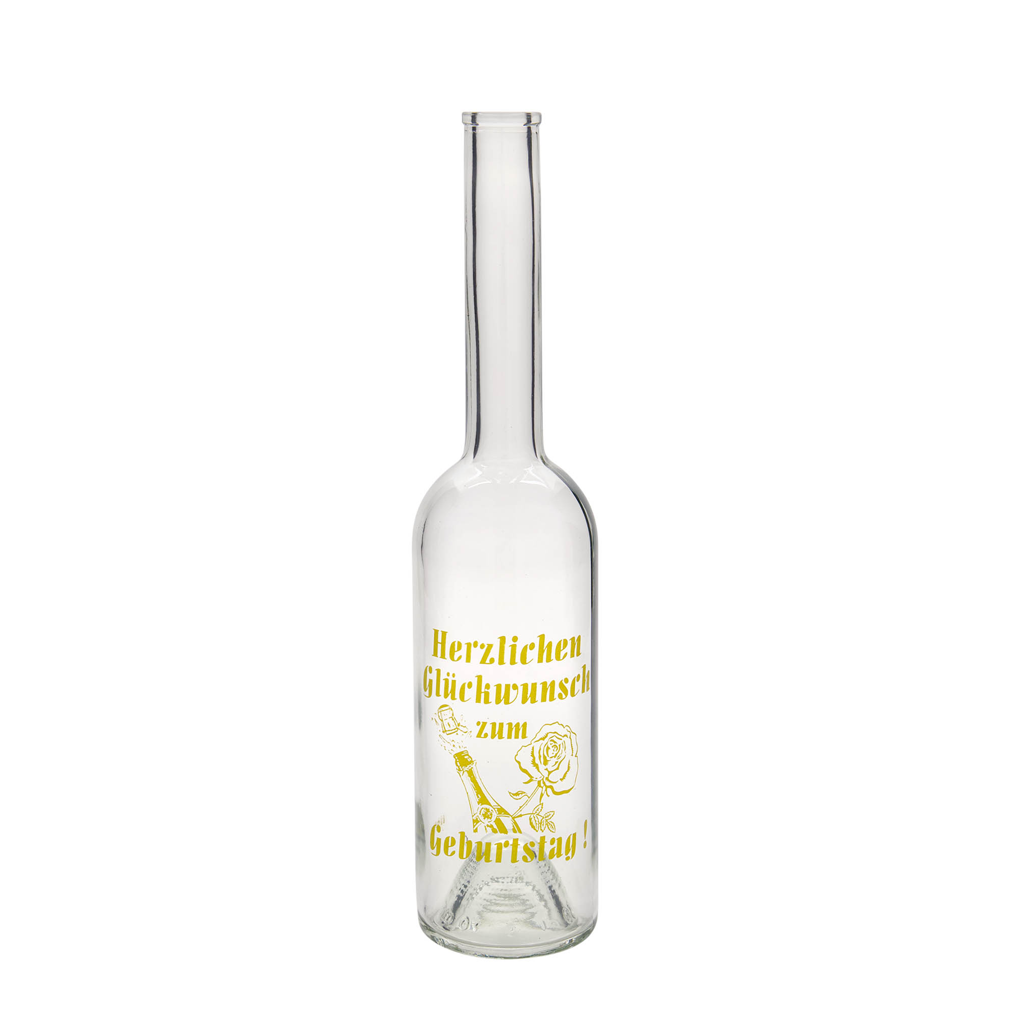 Bouteille en verre 500 ml 'Opera', motif : Apple, bouchage: bouchon Bouteille en verre 500 ml 'Opera', motif : Apple, bouchage: bouchon