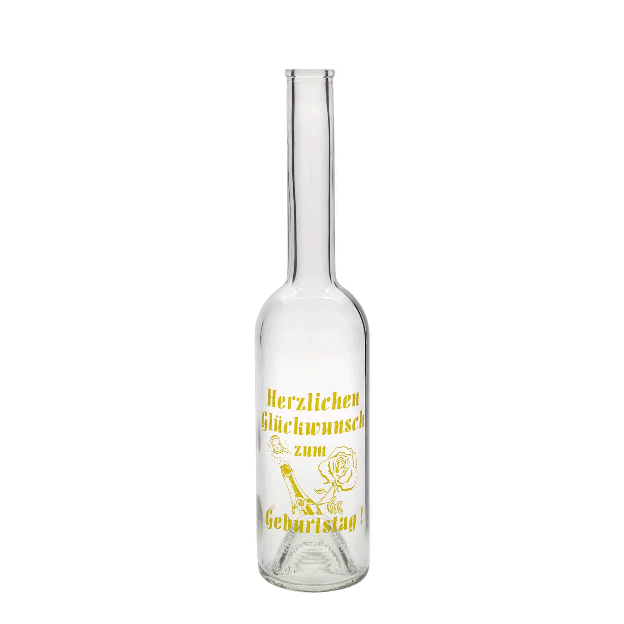 Bouteille en verre 500 ml 'Opera', motif : Apple, bouchage: bouchon Bouteille en verre 500 ml 'Opera', motif : Apple, bouchage: bouchon