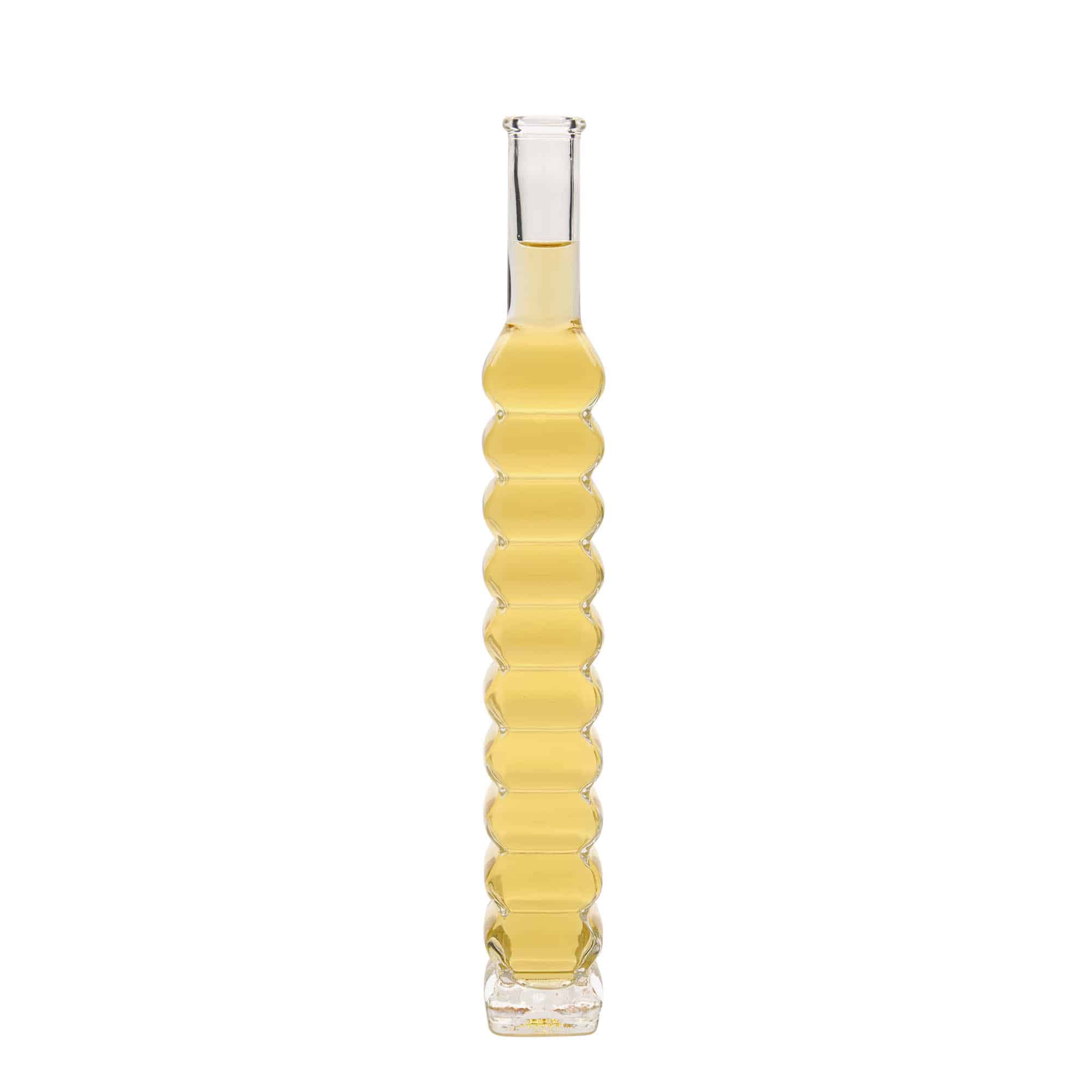 Bouteille en verre 200 ml 'Roma', carrée, bouchage: bouchon