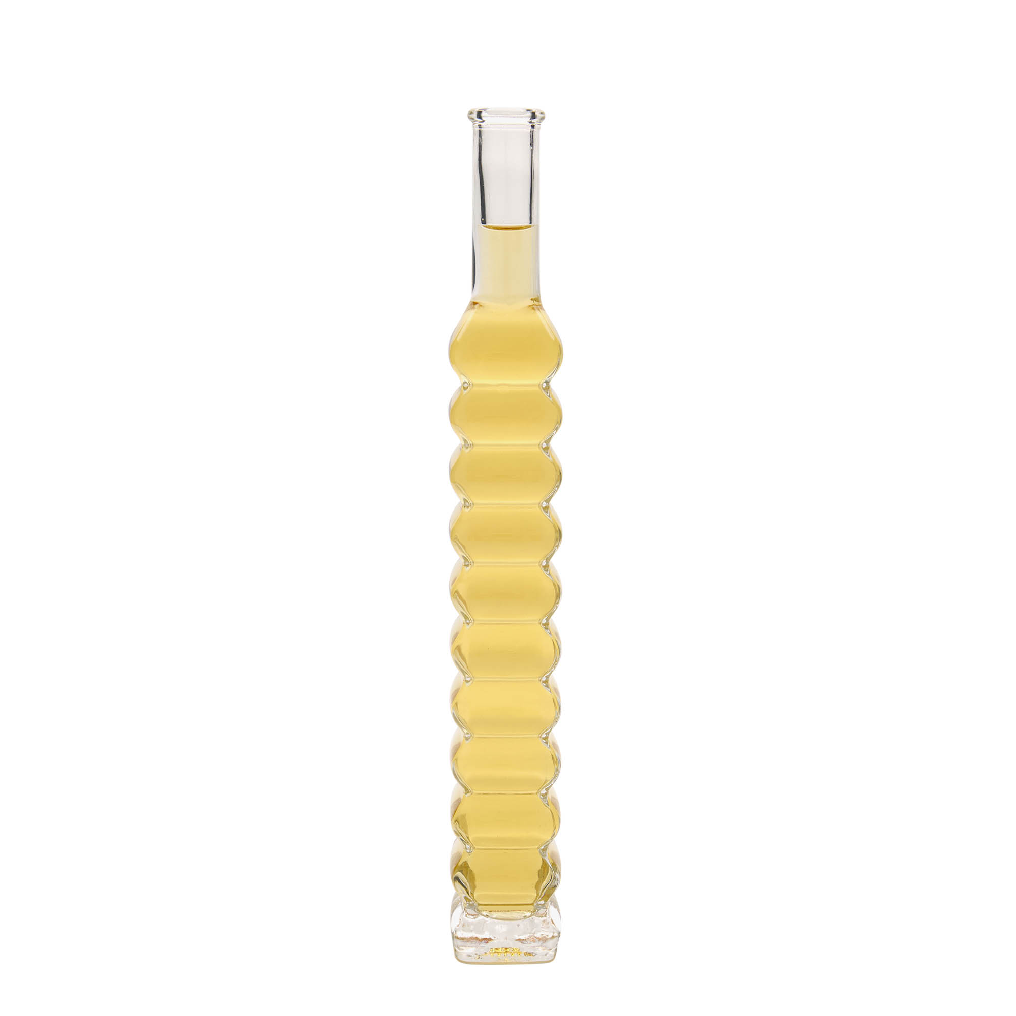 Bouteille en verre 200 ml « Roma », carrée, ouverture : bouchon en liège