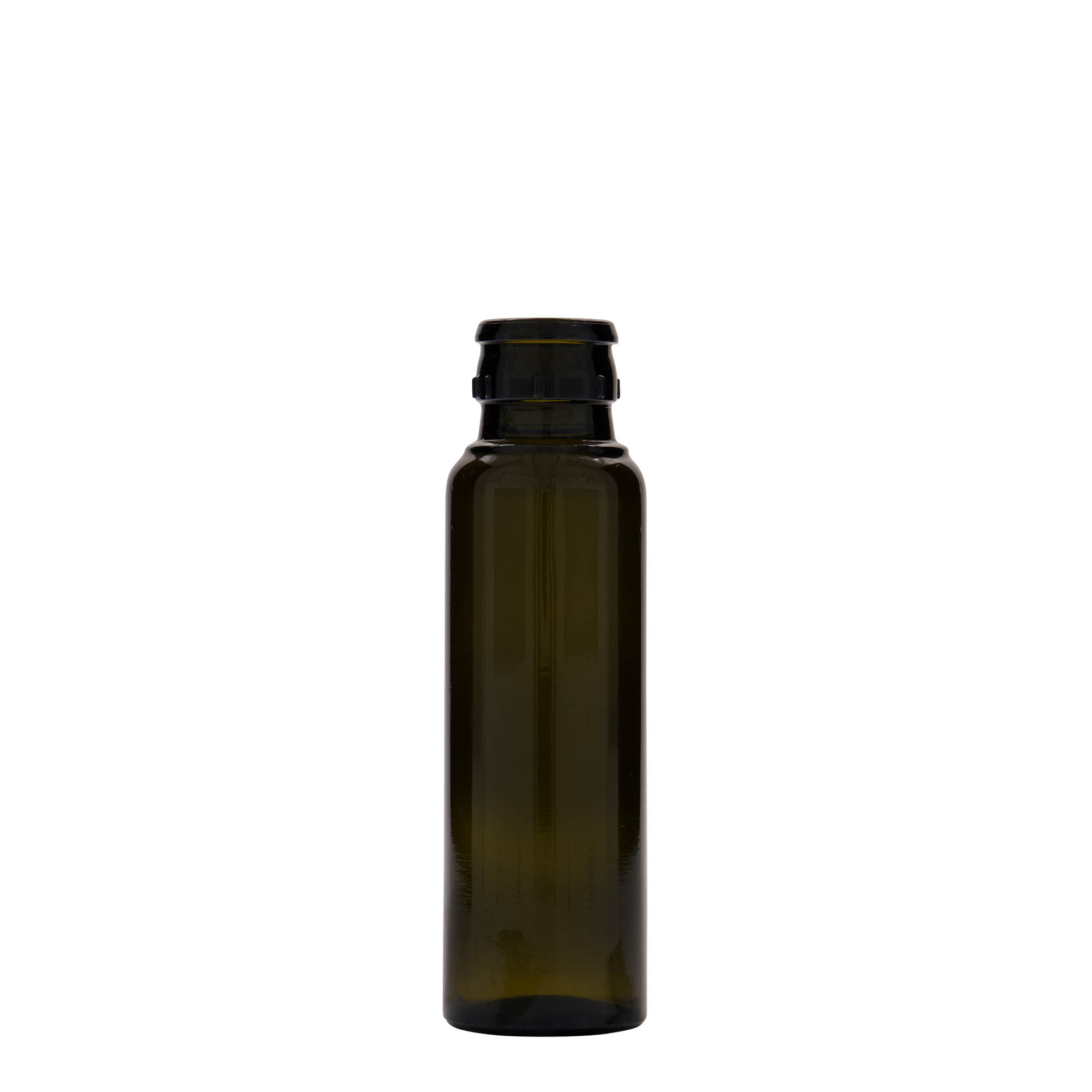 Flacon vinaigre/huile 100 ml 'Willy New', verre, vert antique, ouverture : DOP