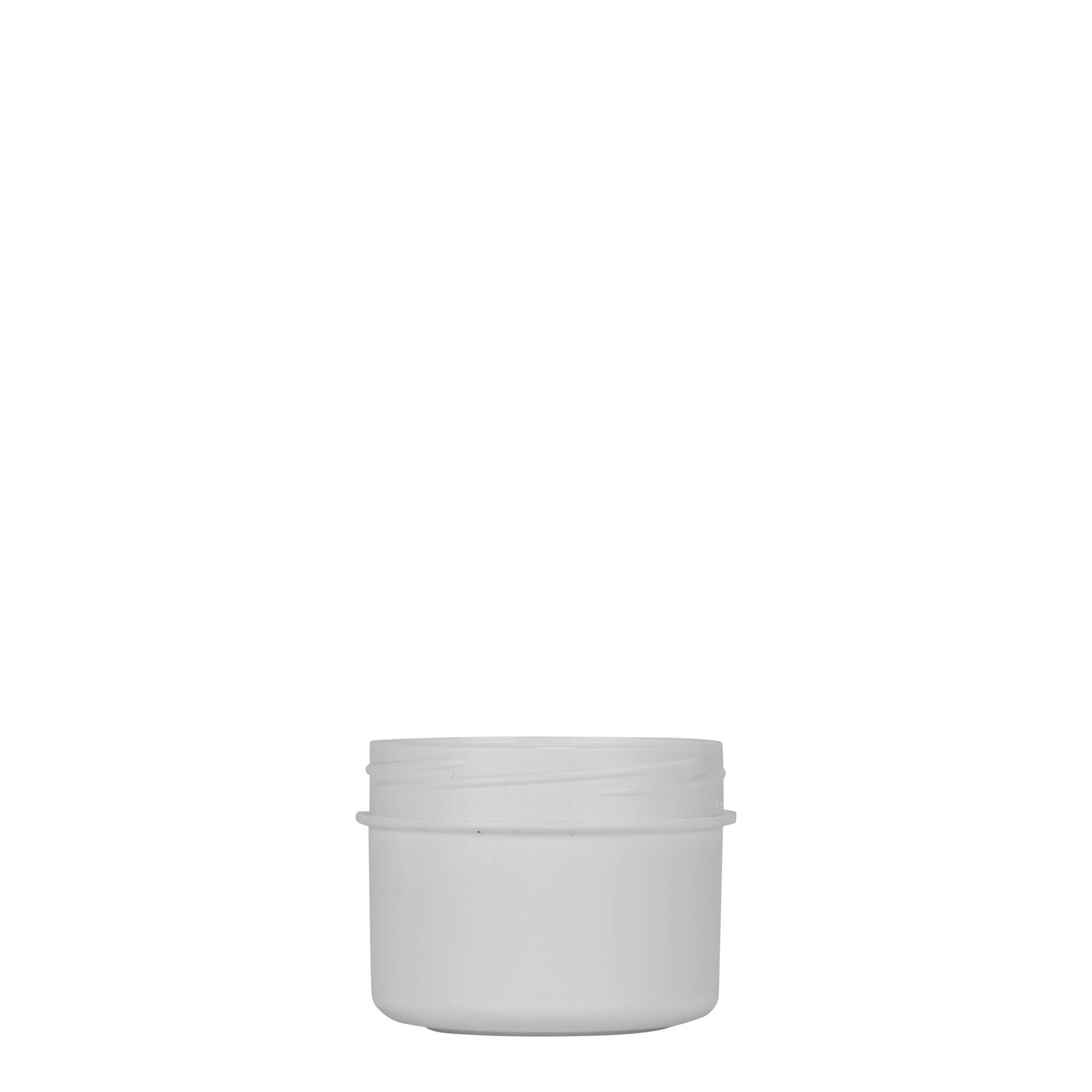 Dose en plastique de 35 ml « White Line », PP, blanc, ouverture : bouchon à vis Dose en plastique de 35 ml « White Line », PP, blanc, ouverture : bouchon à vis