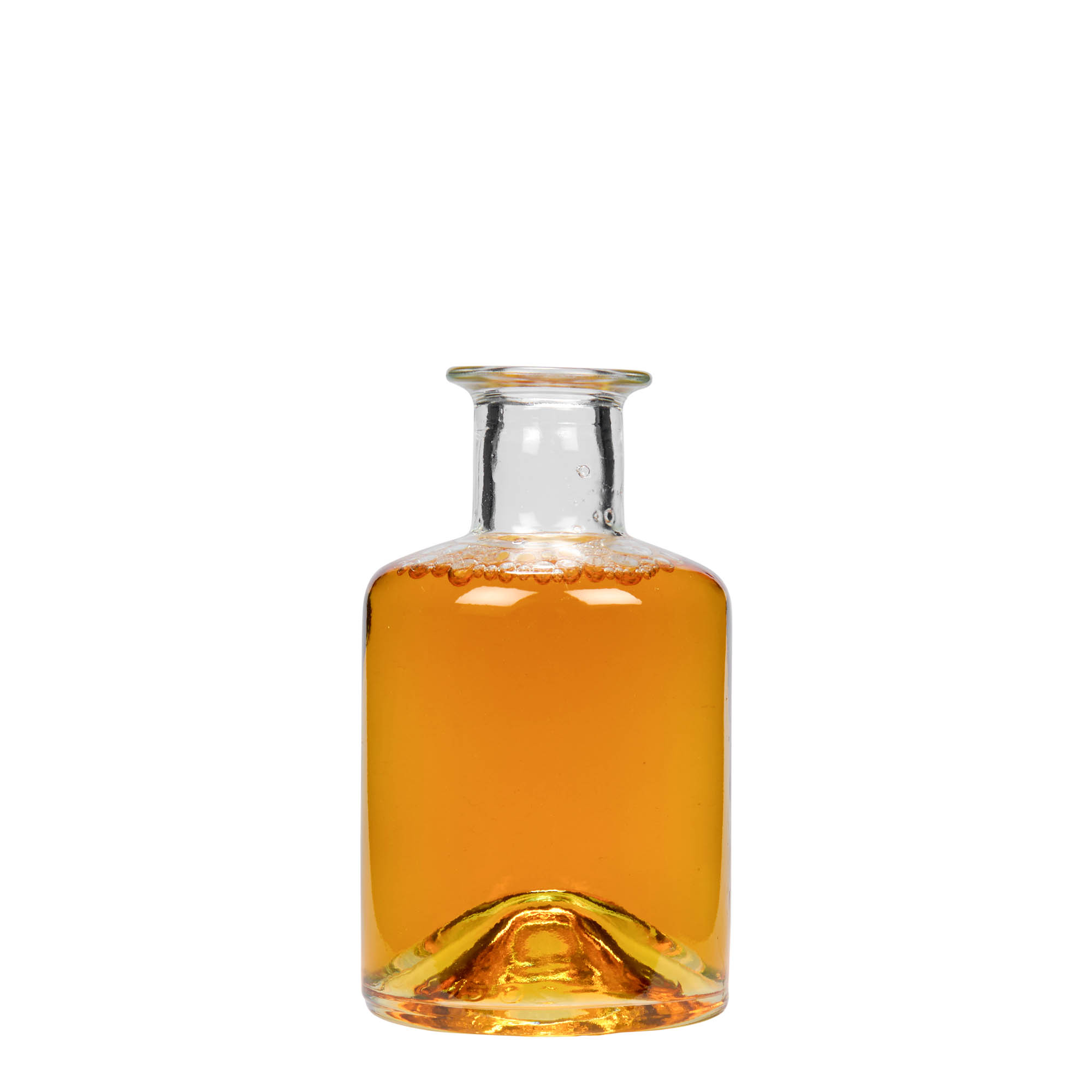 Flacon en verre de 200 ml pour pharmacien, ouverture : bouchon en liège