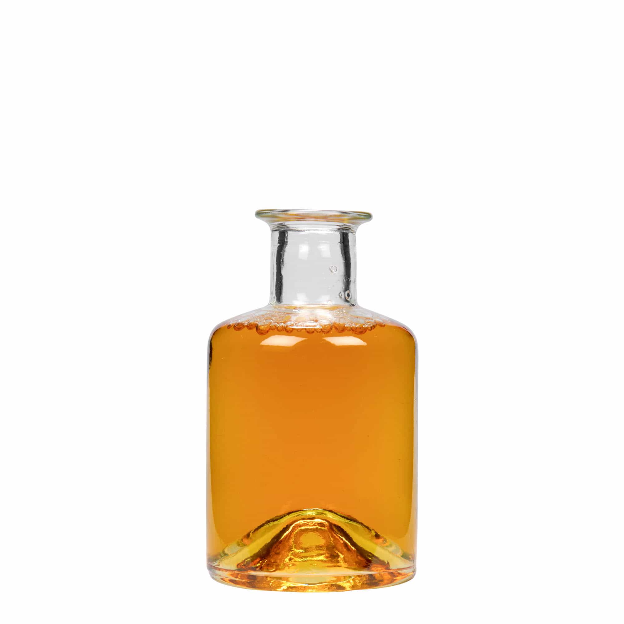 Flacon en verre de 200 ml pour pharmacien, ouverture : bouchon en liège