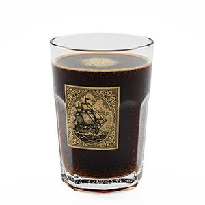 verre à boire Exemple de produit : verre rempli avec logo