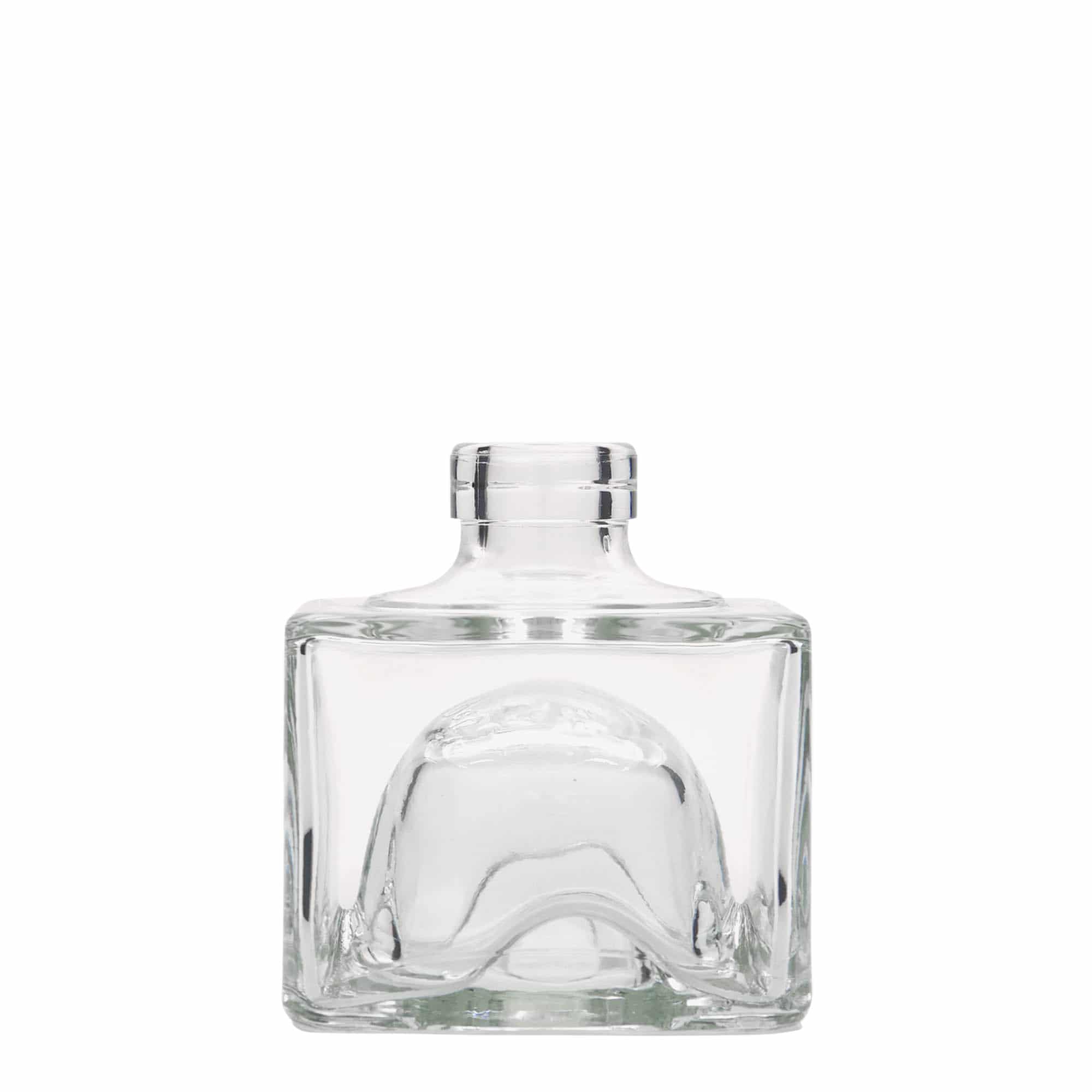 Flacon en verre 200 ml « Cocolores », carré, ouverture : bouchon en liège