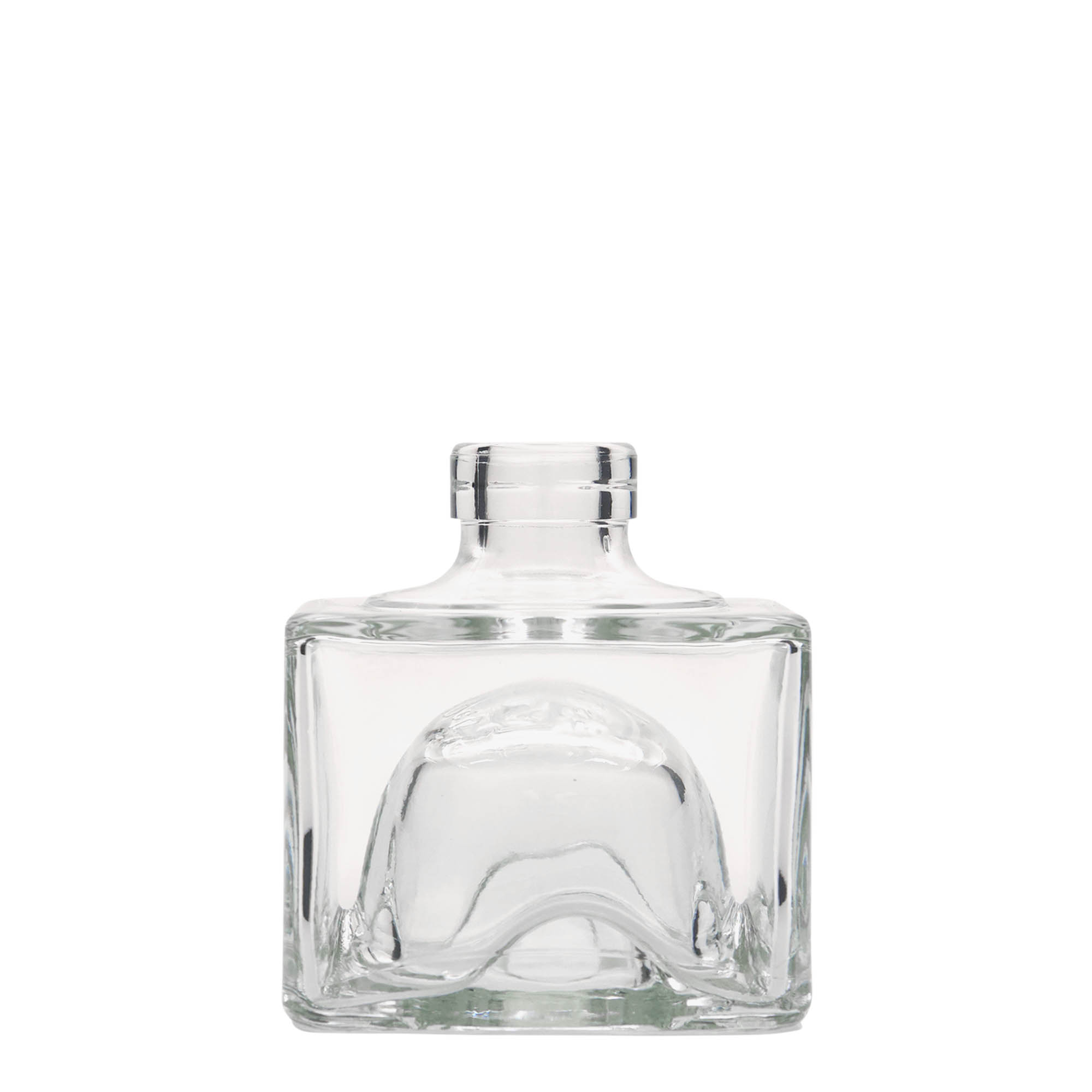 Flacon en verre 200 ml « Cocolores », carré, ouverture : bouchon en liège