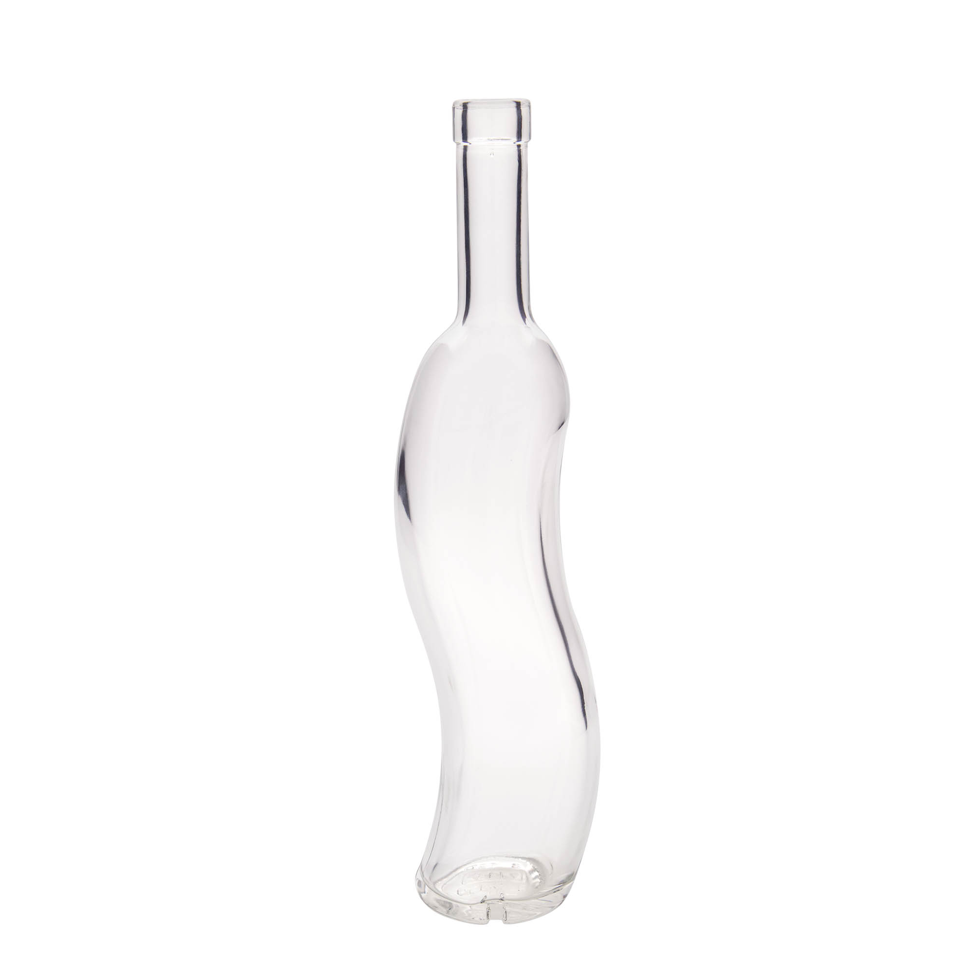 Bouteille en verre 500 ml 'La-Ola', demi-ronde, ouverture : liège Bouteille en verre 500 ml 'La-Ola', demi-ronde, ouverture : liège