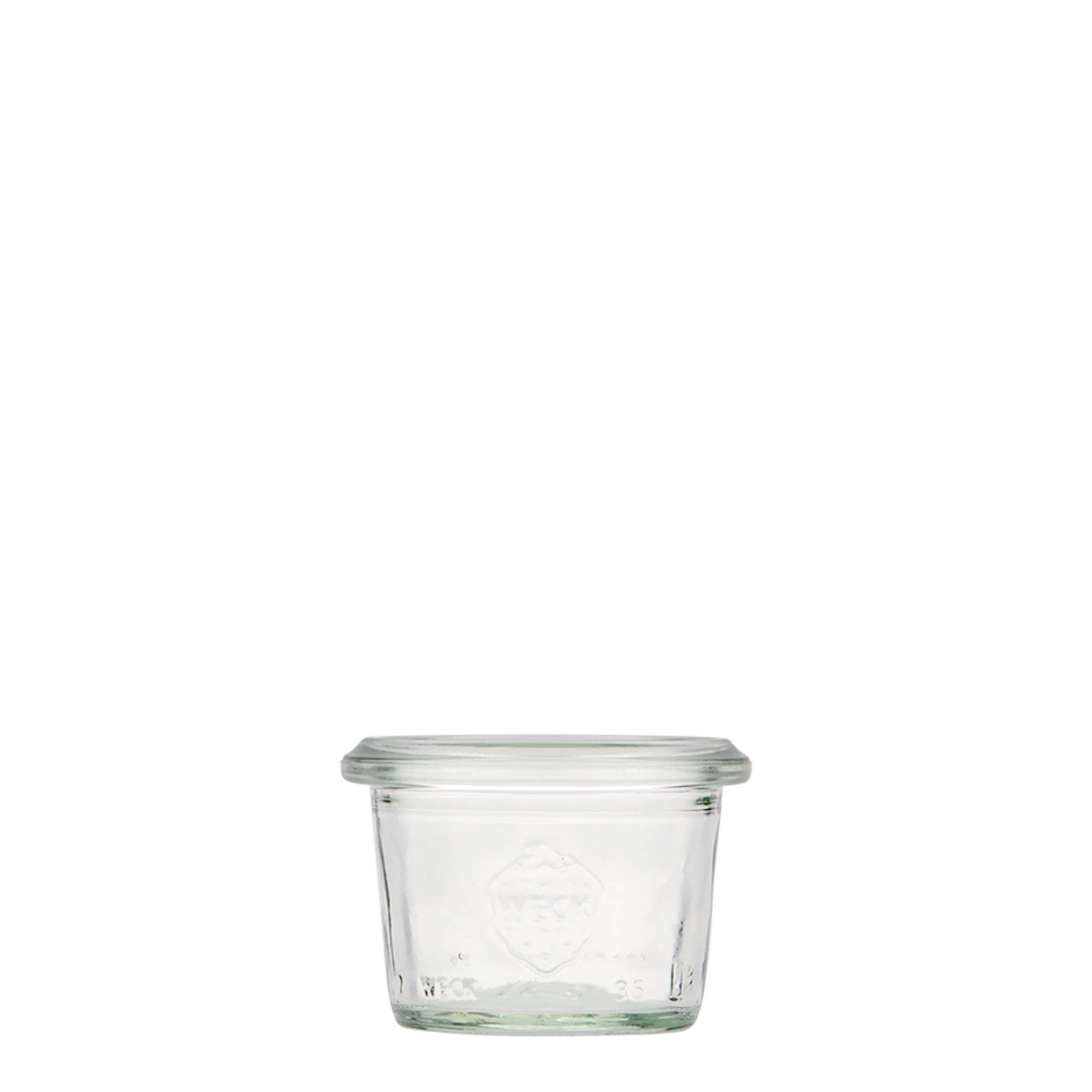 35 ml bocal WECK à fond conique, ouverture : bord rond 35 ml bocal WECK à fond conique, ouverture : bord rond