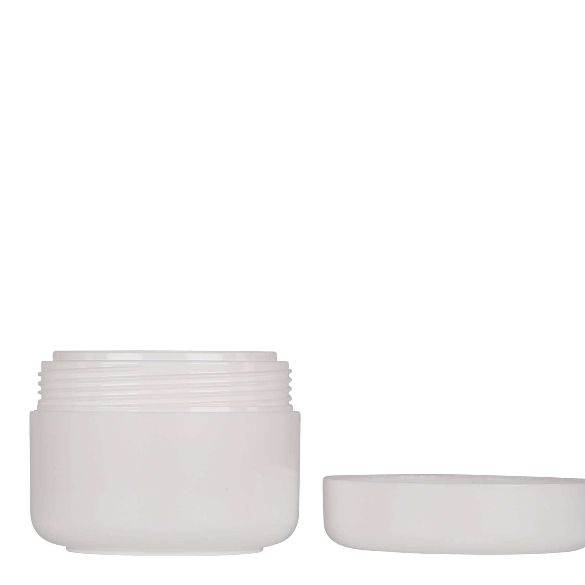 100 ml boîte en plastique 'Bianca', PP, blanc, ouverture : bouchon à vis