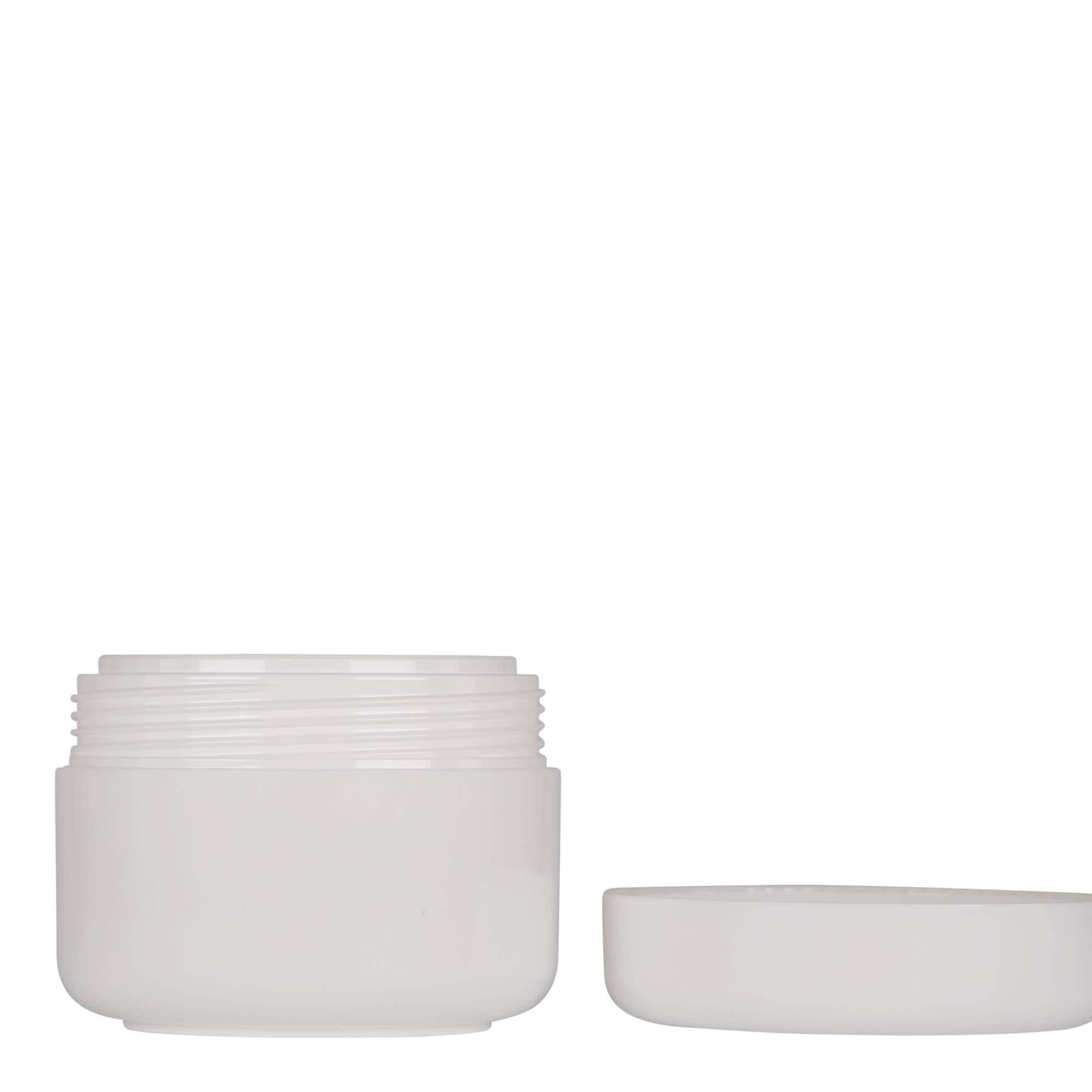 100 ml boîte en plastique 'Bianca', PP, blanc, ouverture : bouchon à vis