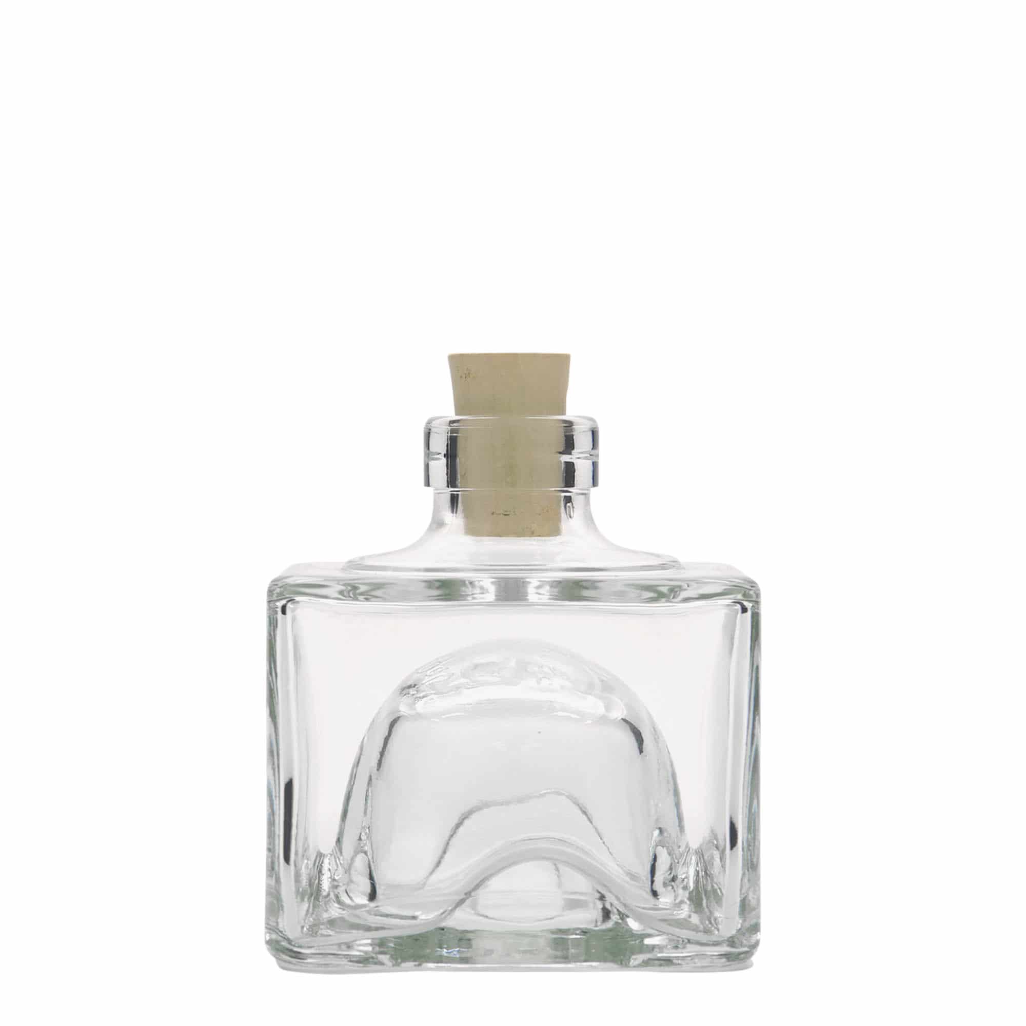 Bouteille en verre 200 ml 'Cocolores', carrée, bouchage: bouchon