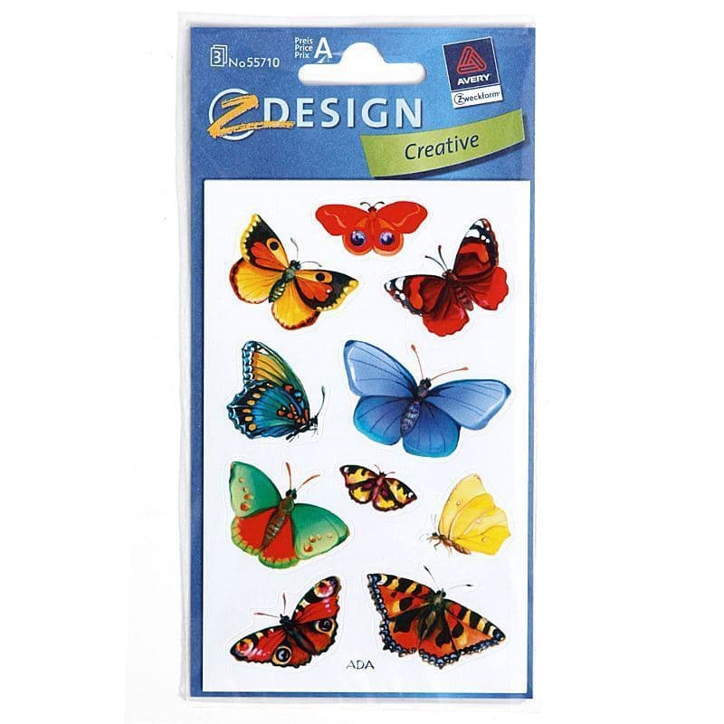 Sticker usage spécial 'Grands papillons', papier, multicolore