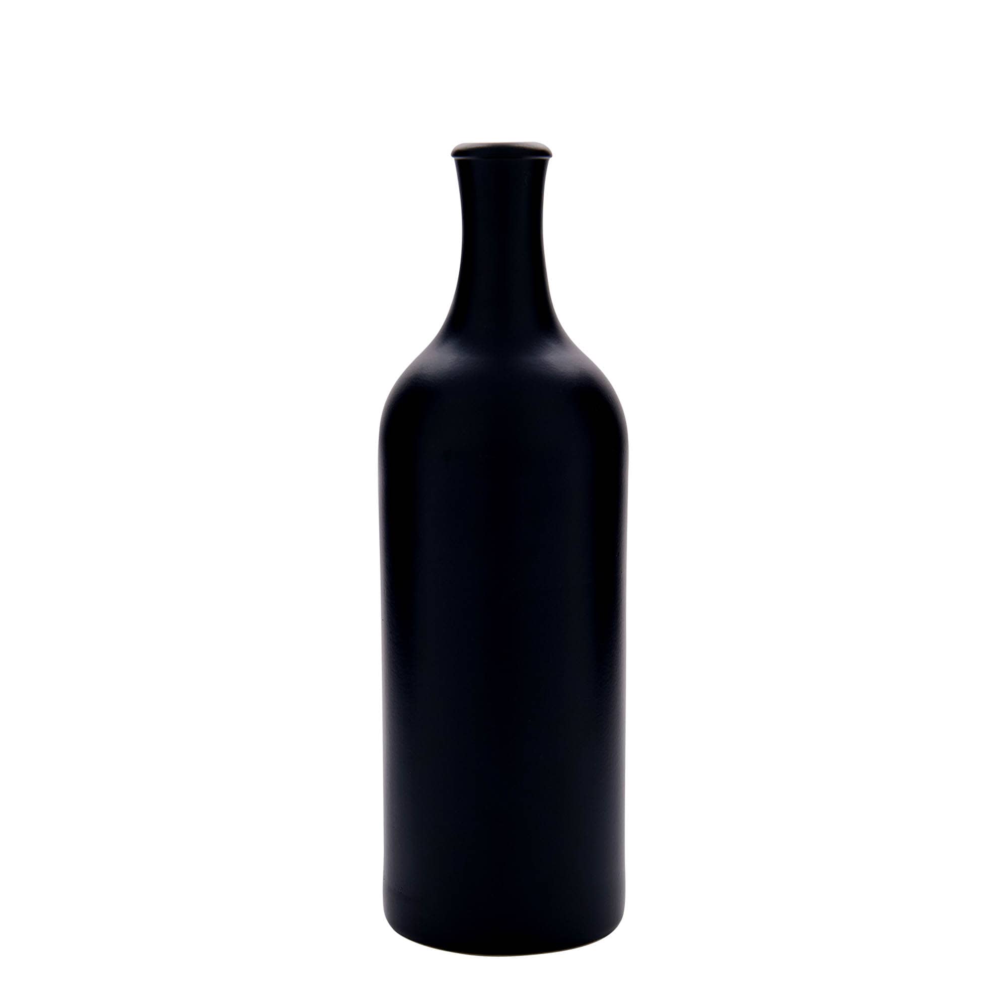 Chope en terre cuite 750 ml à long cou, grès, noir, bouchage: bouchon Chope en terre cuite 750 ml à long cou, grès, noir, bouchage: bouchon