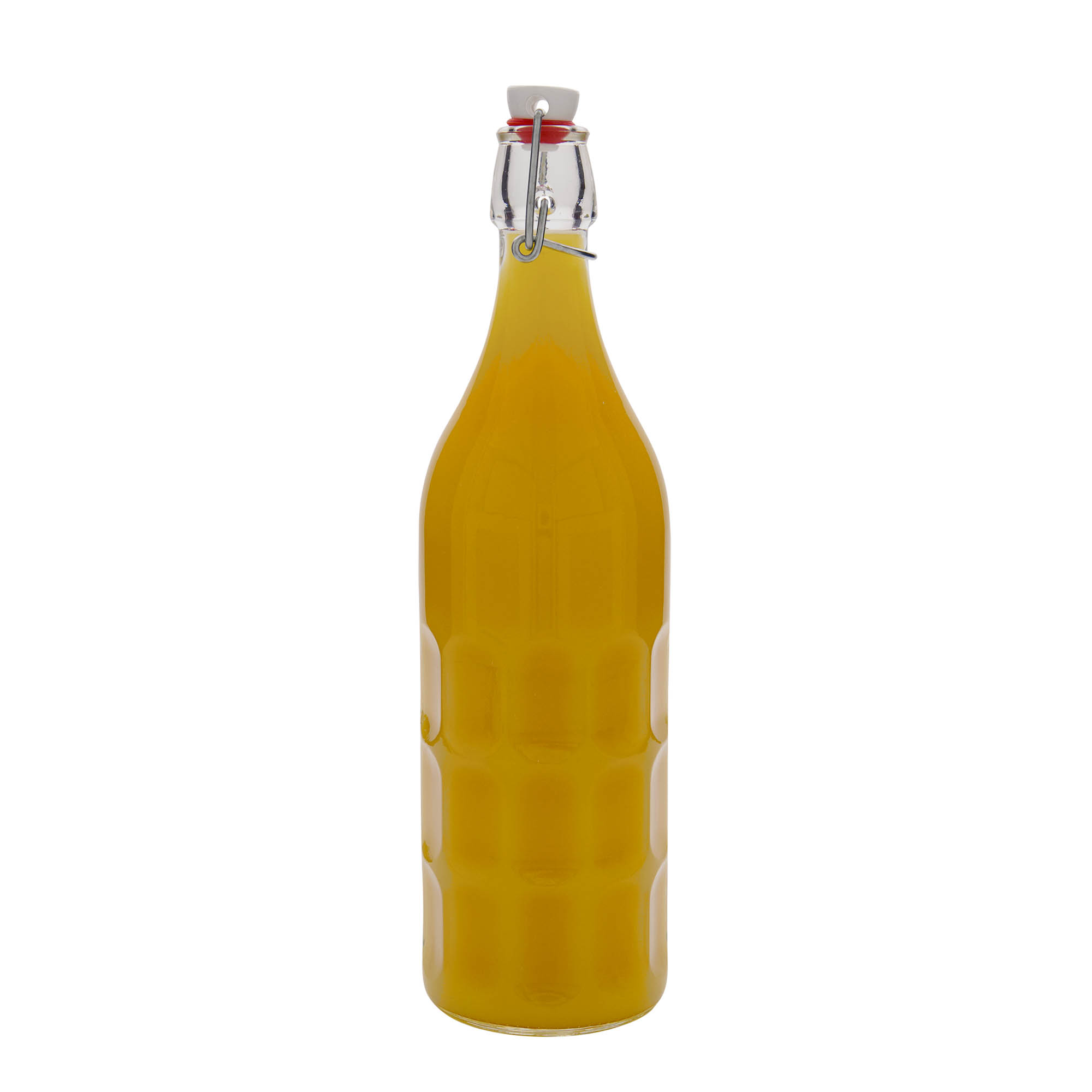 Bouteille en verre NATURALY 1 l avec bouchon à vis argenté. Non  personnalisé - G2M Com