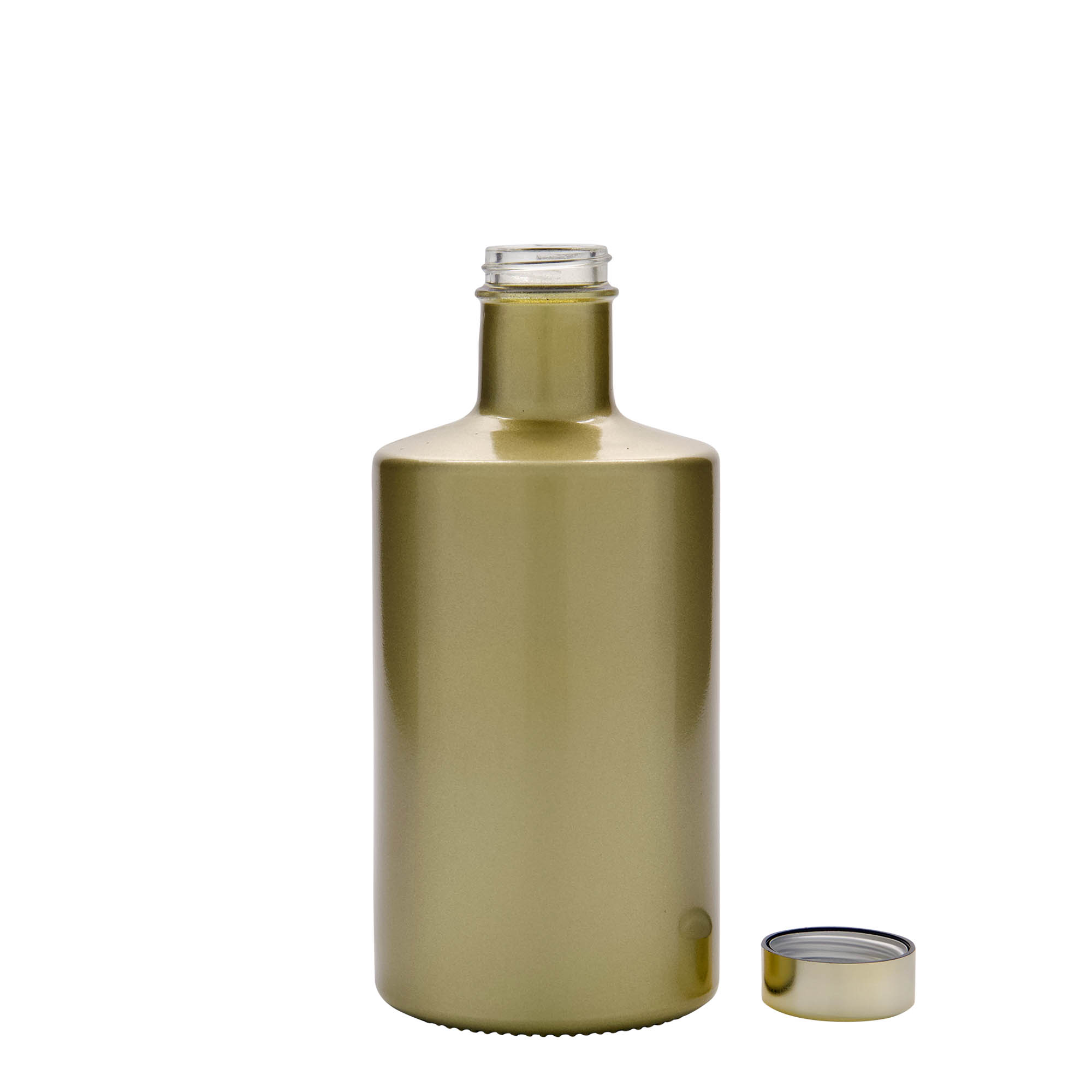 Bouteille en verre 500 ml « Caroline », dorée, ouverture : GPI 33 Bouteille en verre 500 ml « Caroline », dorée, ouverture : GPI 33
