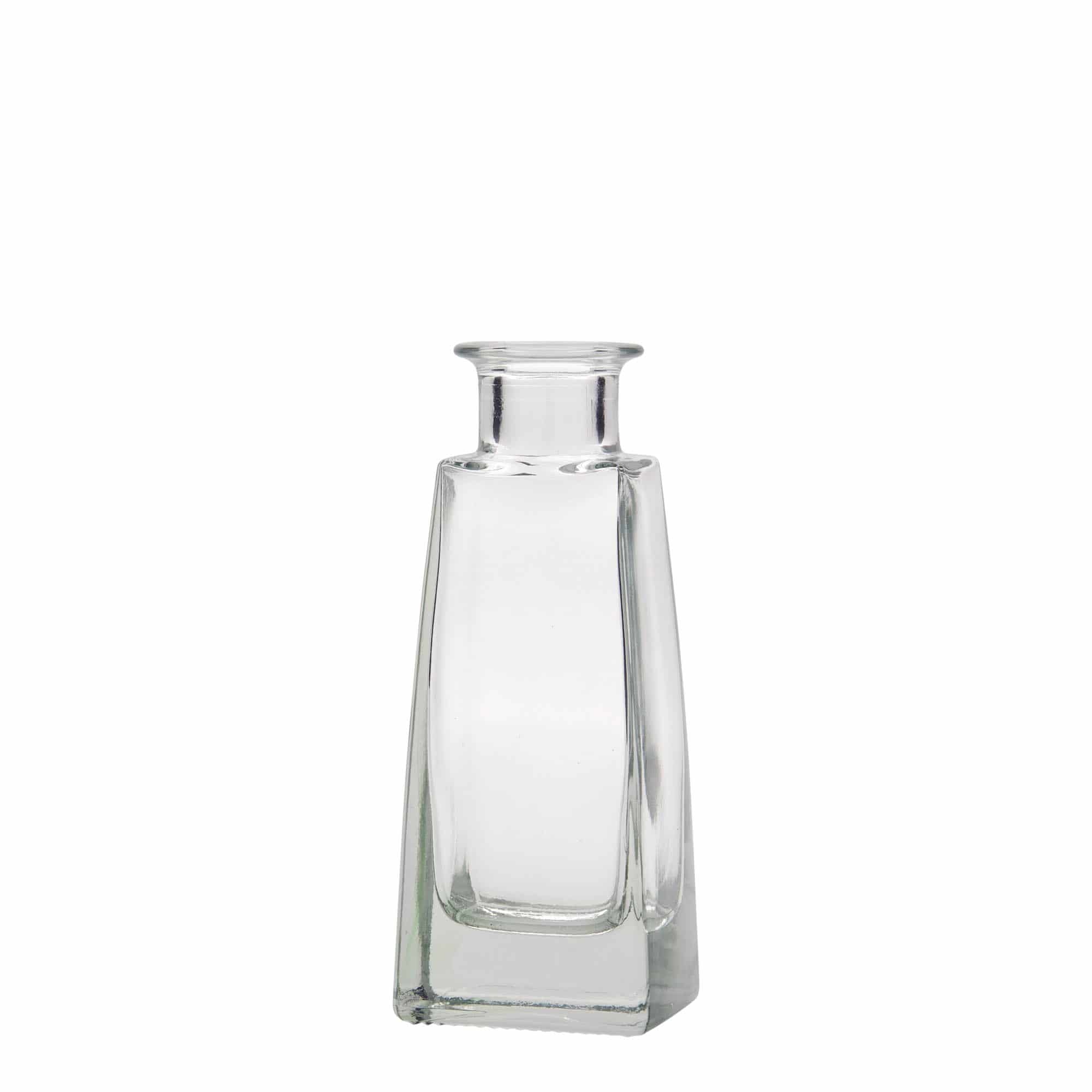 Flacon en verre 100 ml « Timmy », rectangulaire, ouverture : bouchon en liège
