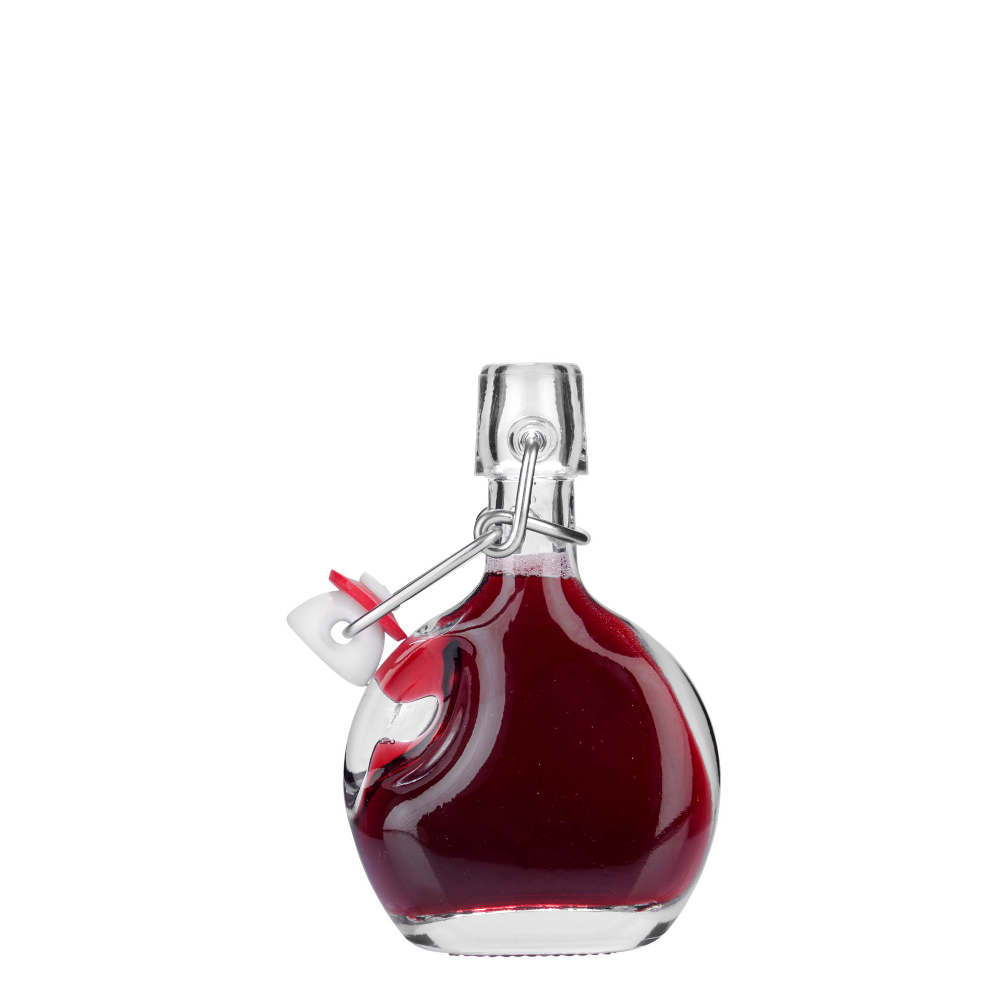 Flacon en verre 40 ml « Lukas », ovale, ouverture : fermeture à levier Flacon en verre 40 ml « Lukas », ovale, ouverture : fermeture à levier