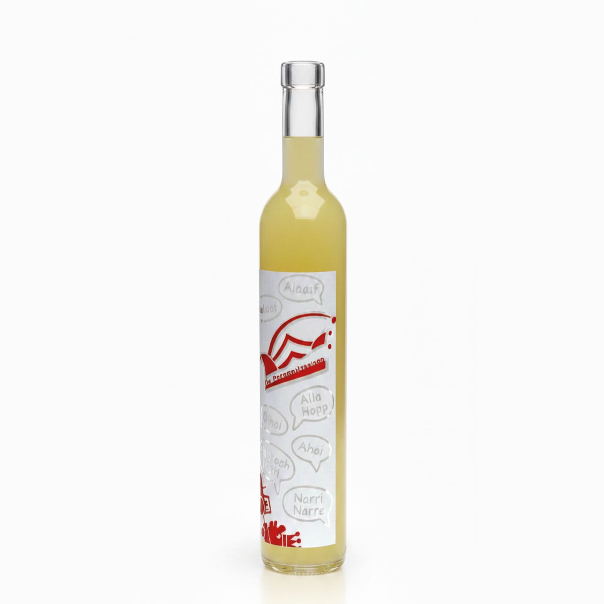 Bouteille en verre 500 ml Maximo imprimée « Karneval », ouverture : bouchon en liège