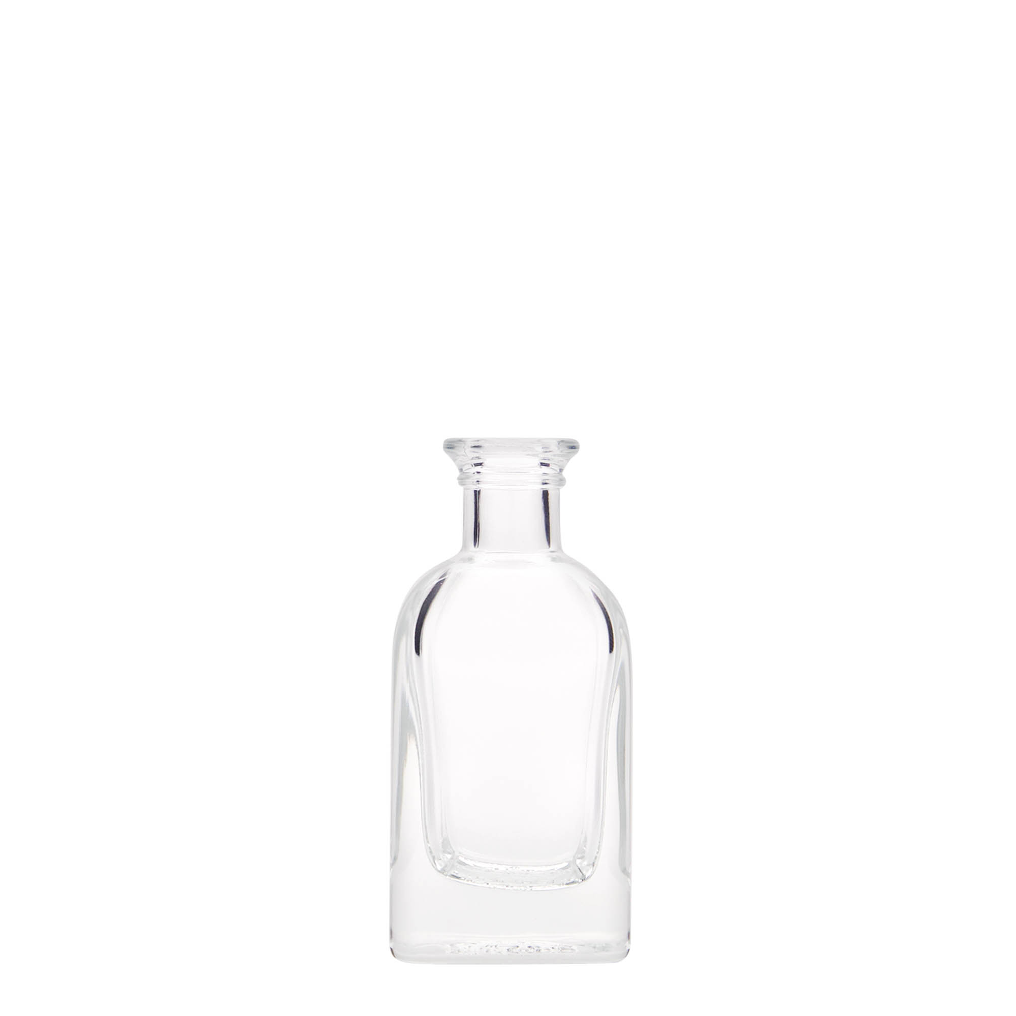 Flacon en verre 40 ml Apotheker Carré, carré, ouverture : bouchon en liège