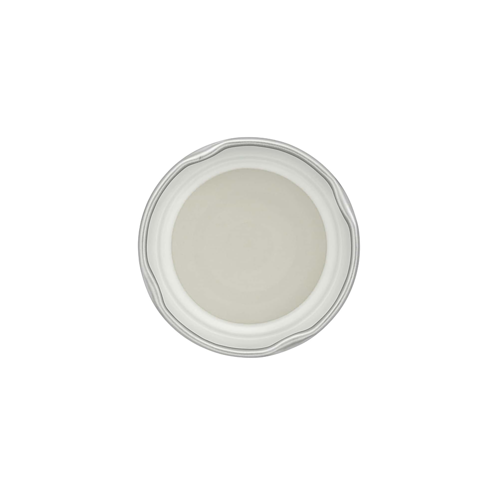 Bouchon à visser, tôle blanche, argenté, pour ouverture : TO 63 Bouchon à visser, tôle blanche, argenté, pour ouverture : TO 63