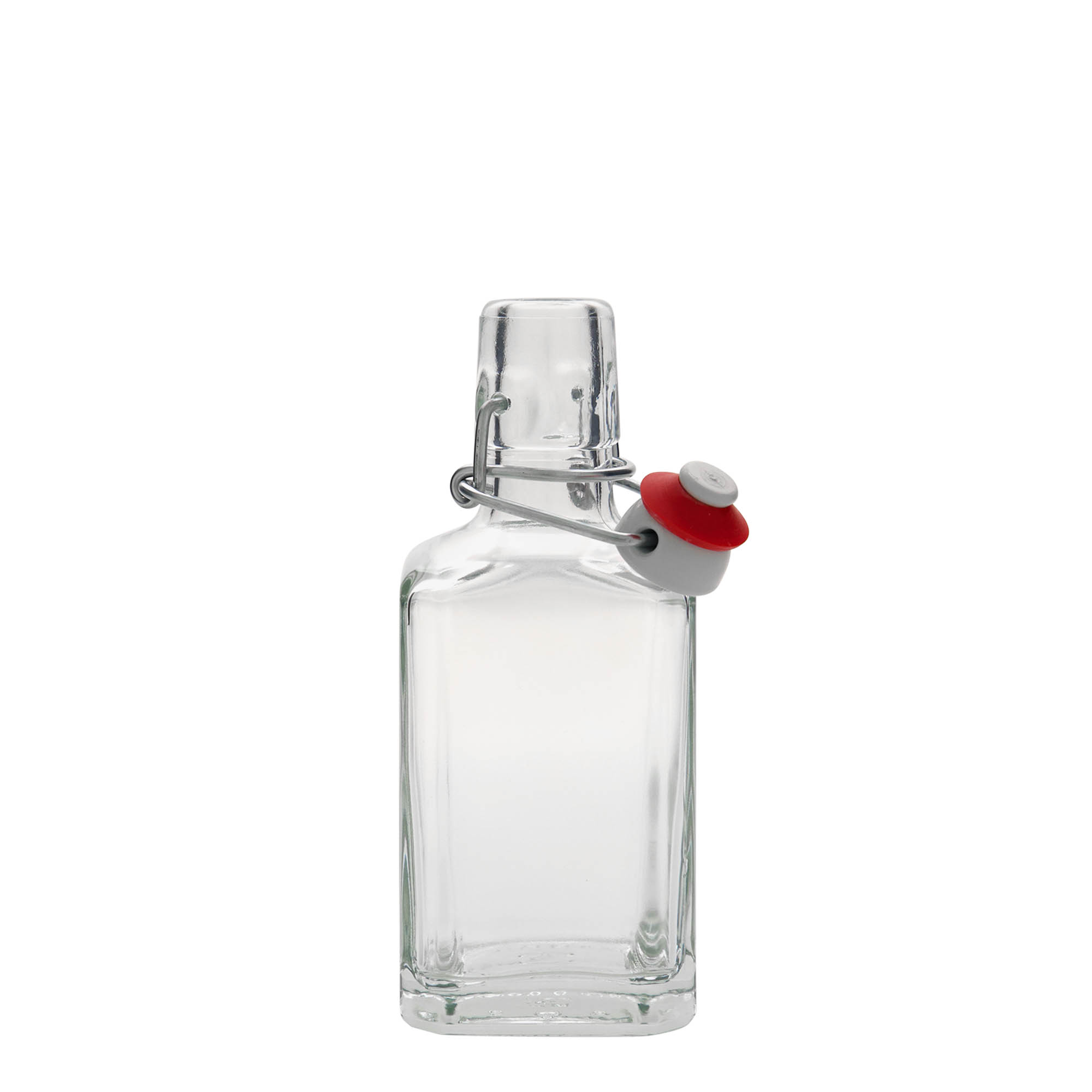 Flacon en verre 250 ml « Rialto », carré, ouverture : fermeture à bascule Flacon en verre 250 ml « Rialto », carré, ouverture : fermeture à bascule