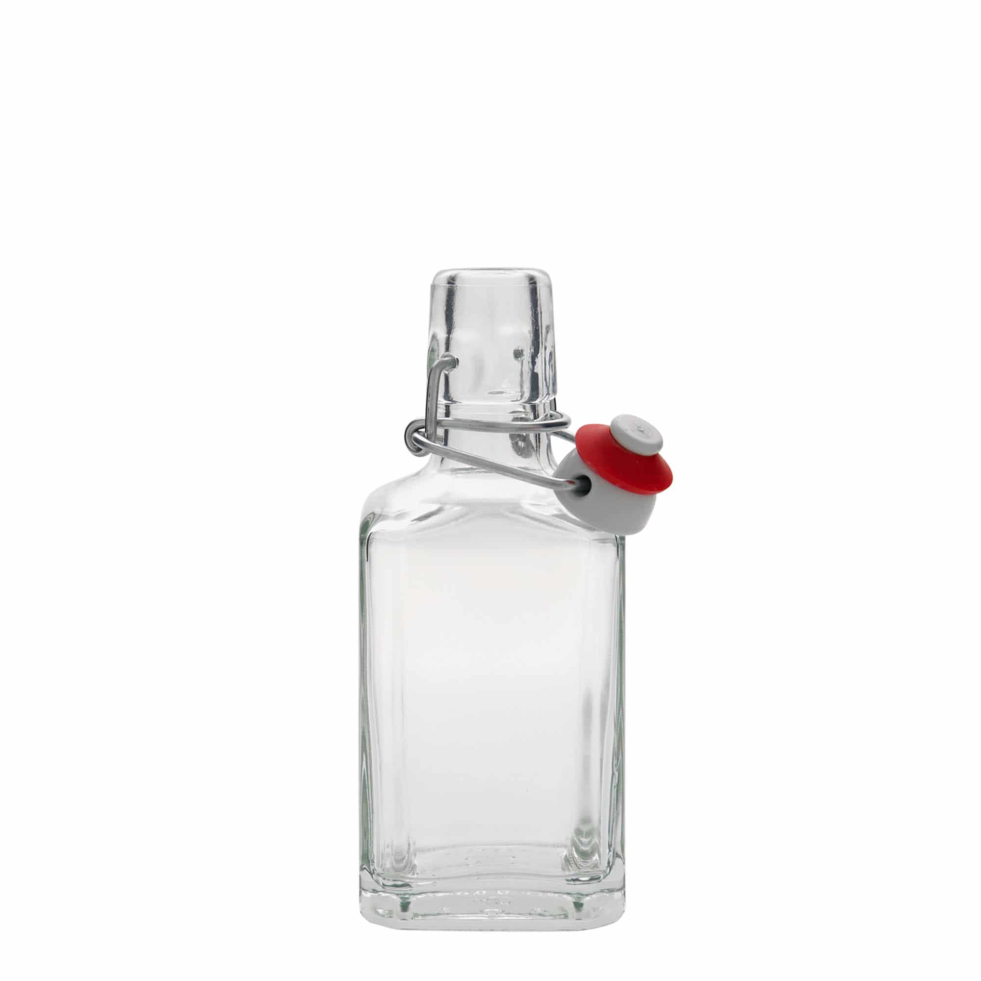 Flacon en verre 250 ml « Rialto », carré, ouverture : fermeture à bascule Flacon en verre 250 ml « Rialto », carré, ouverture : fermeture à bascule