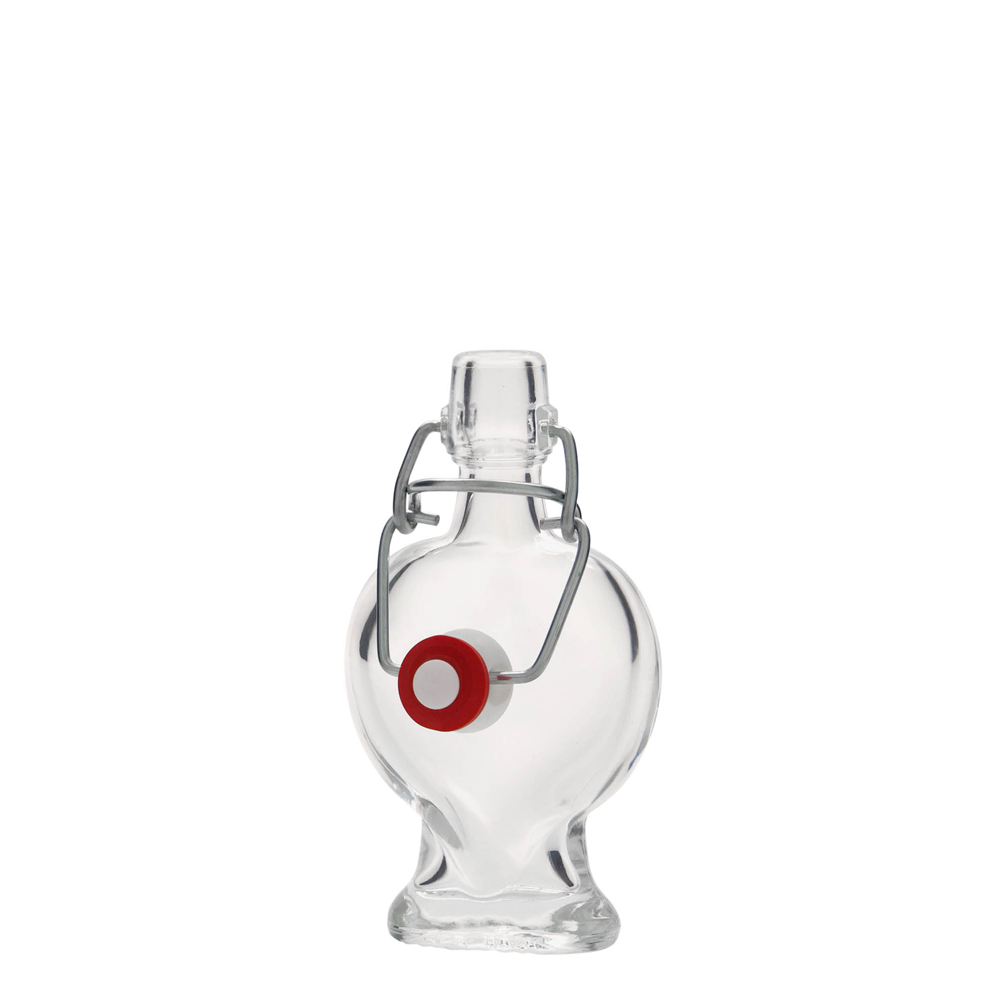 Flacon en verre de 40 ml « Cœur », ouverture : fermeture à bascule Flacon en verre de 40 ml « Cœur », ouverture : fermeture à bascule
