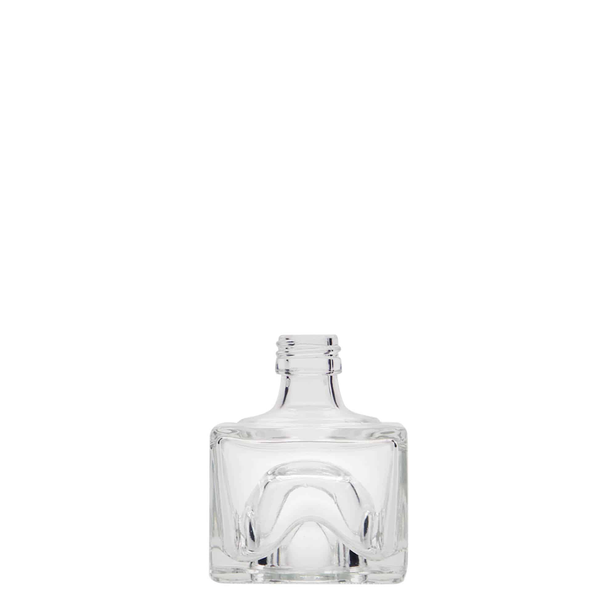 Flacon en verre 40 ml « Cocolores », carré, ouverture : PP 18