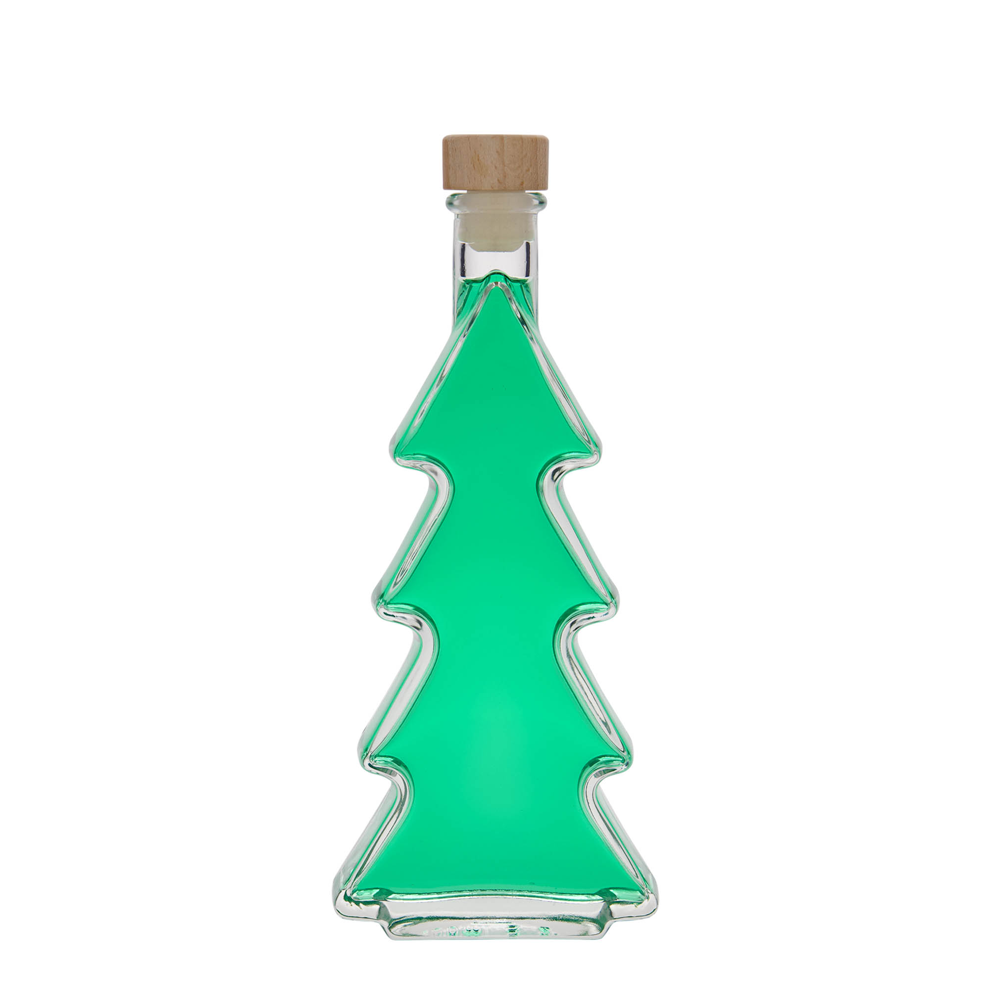 Bouteille en verre 200 ml 'Sapin', ouverture : bouchon en liège