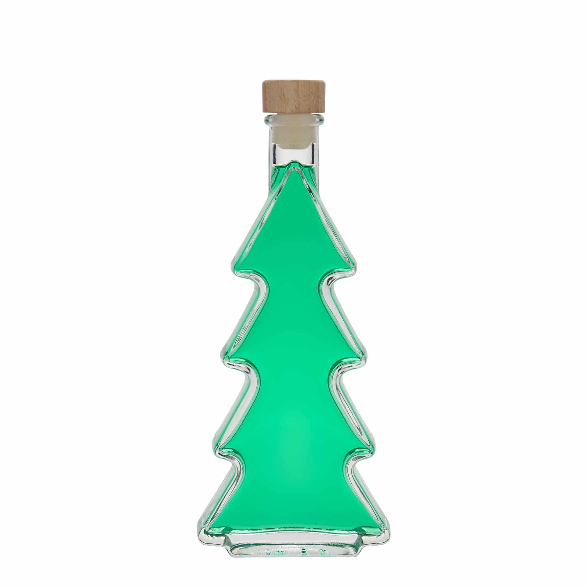 Bouteille en verre 200 ml « Sapin », ouverture : bouchon en liège