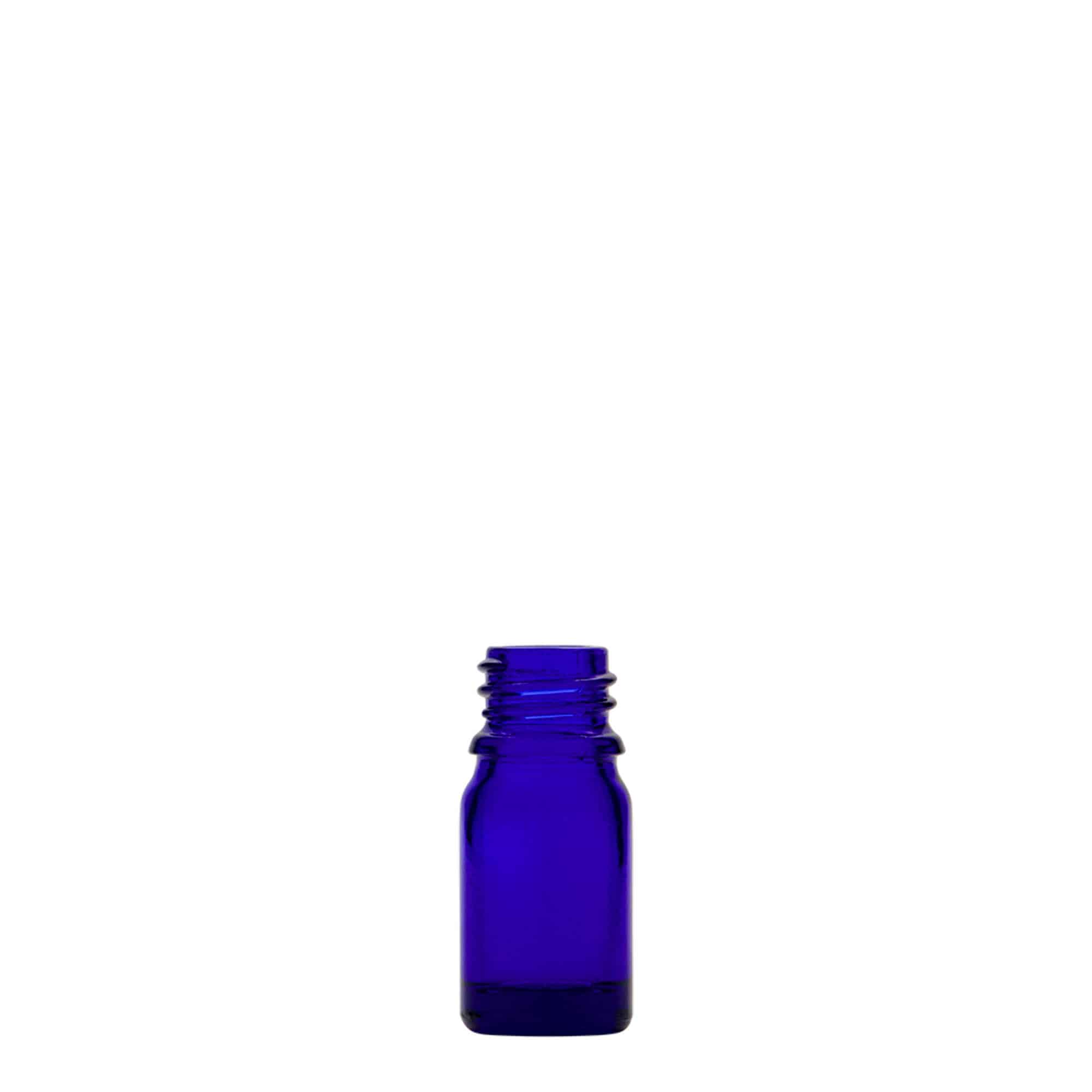 Flacon médical 5 ml, verre, bleu royal, ouverture : DIN 18