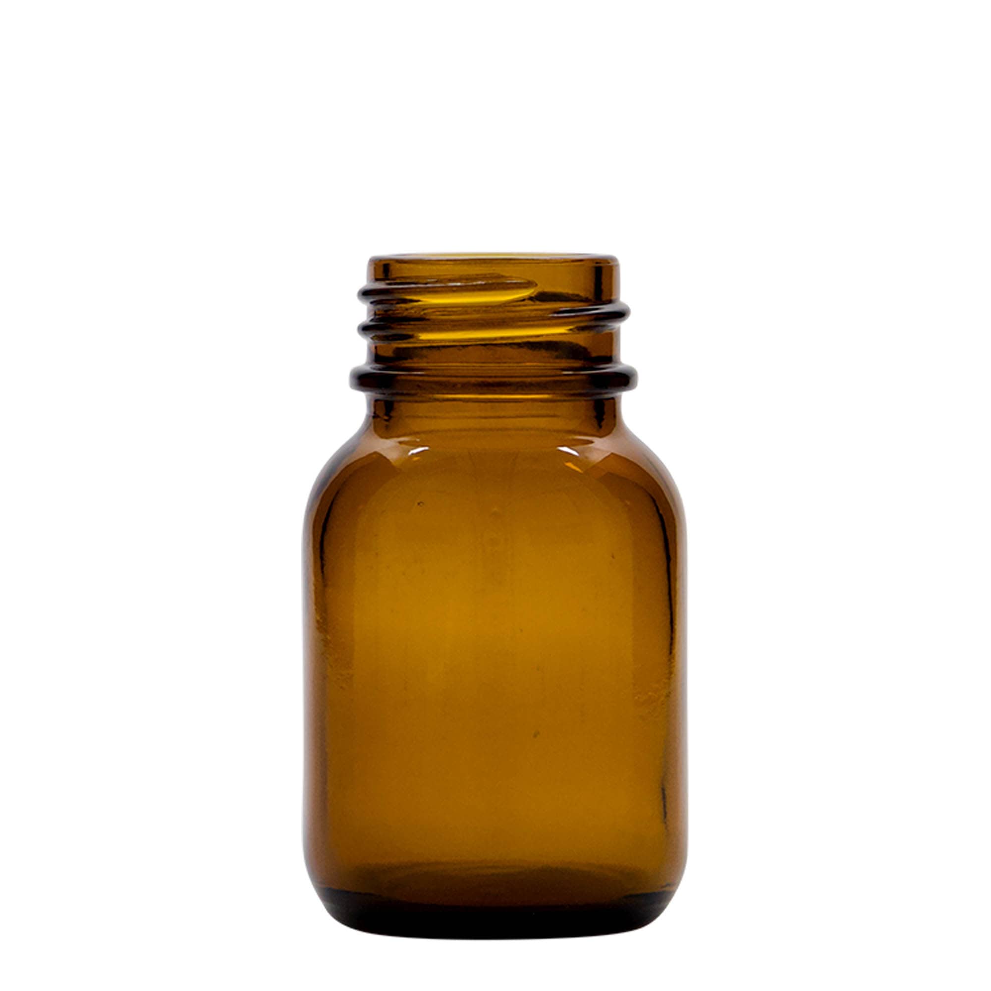 50 ml flacon à col large, brun, ouverture : DIN 32