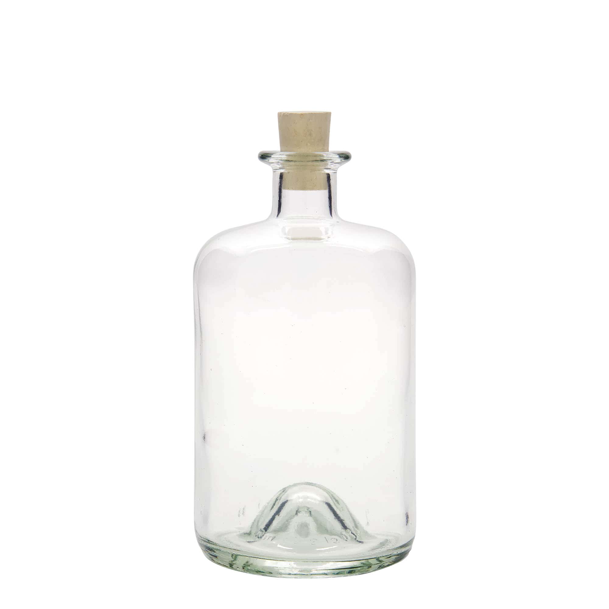 Bouteille en verre apothicaire 700 ml, col : liège
