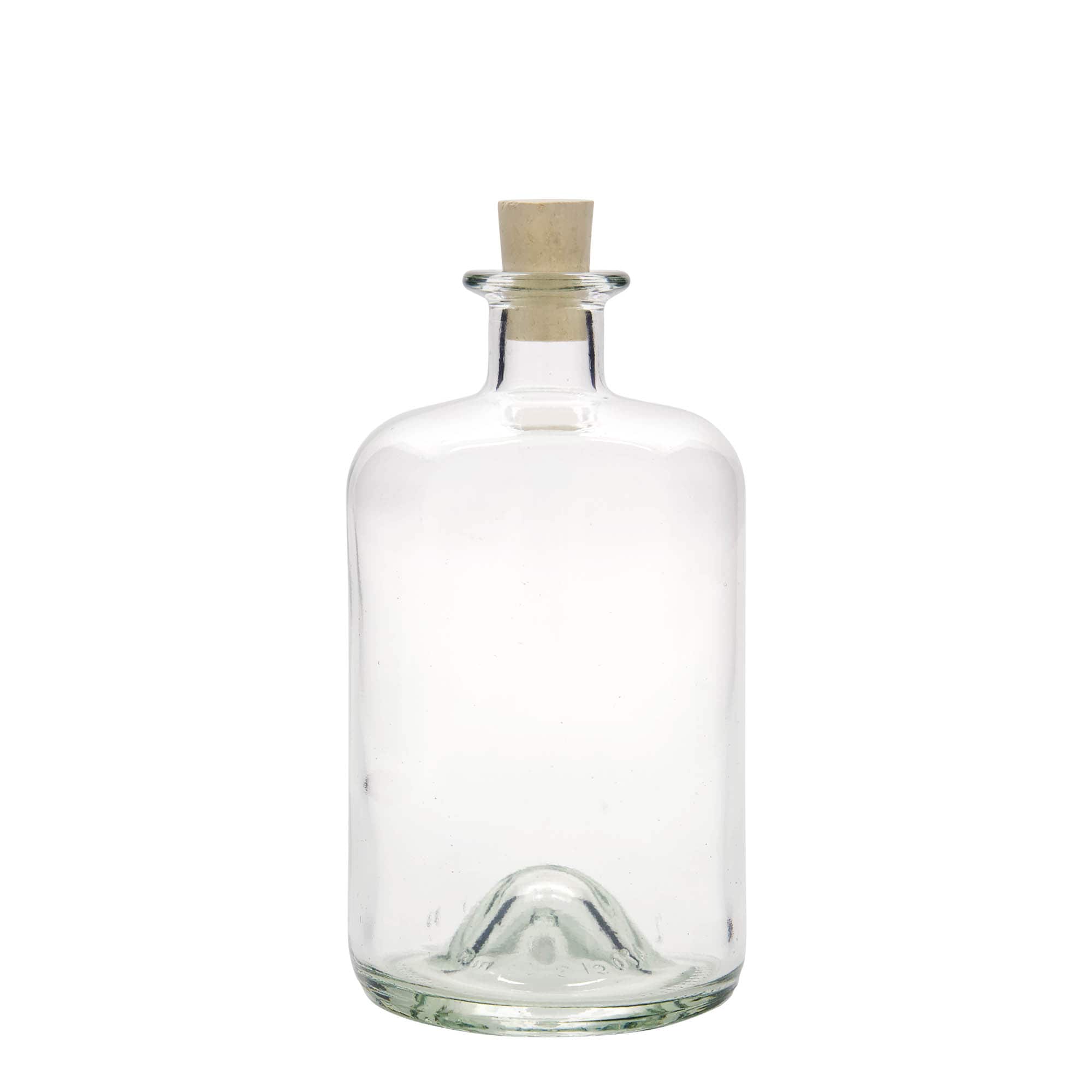 Bouteille en verre de 700 ml pour pharmacien, ouverture : bouchon en liège