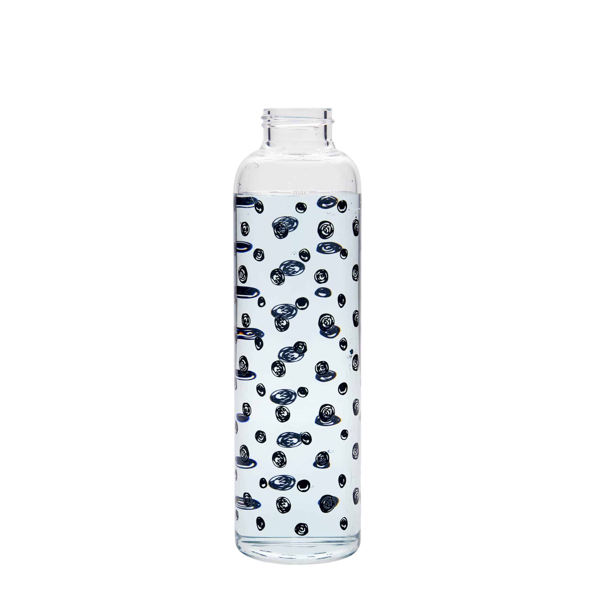 Bouteille d'eau 500 ml 'Perseus - Points noirs', ouverture : bouchon à vis