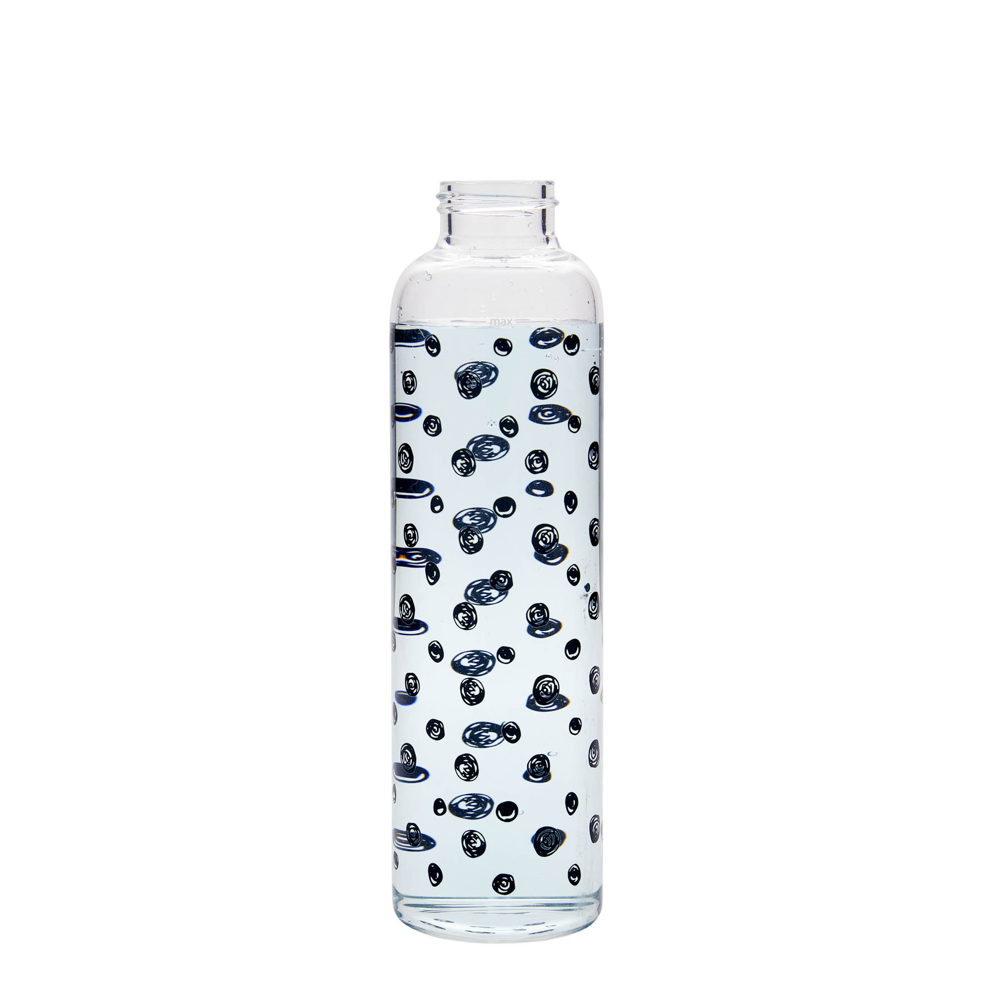 Bouteille d'eau 500 ml 'Perseus - Points noirs', ouverture : bouchon à vis