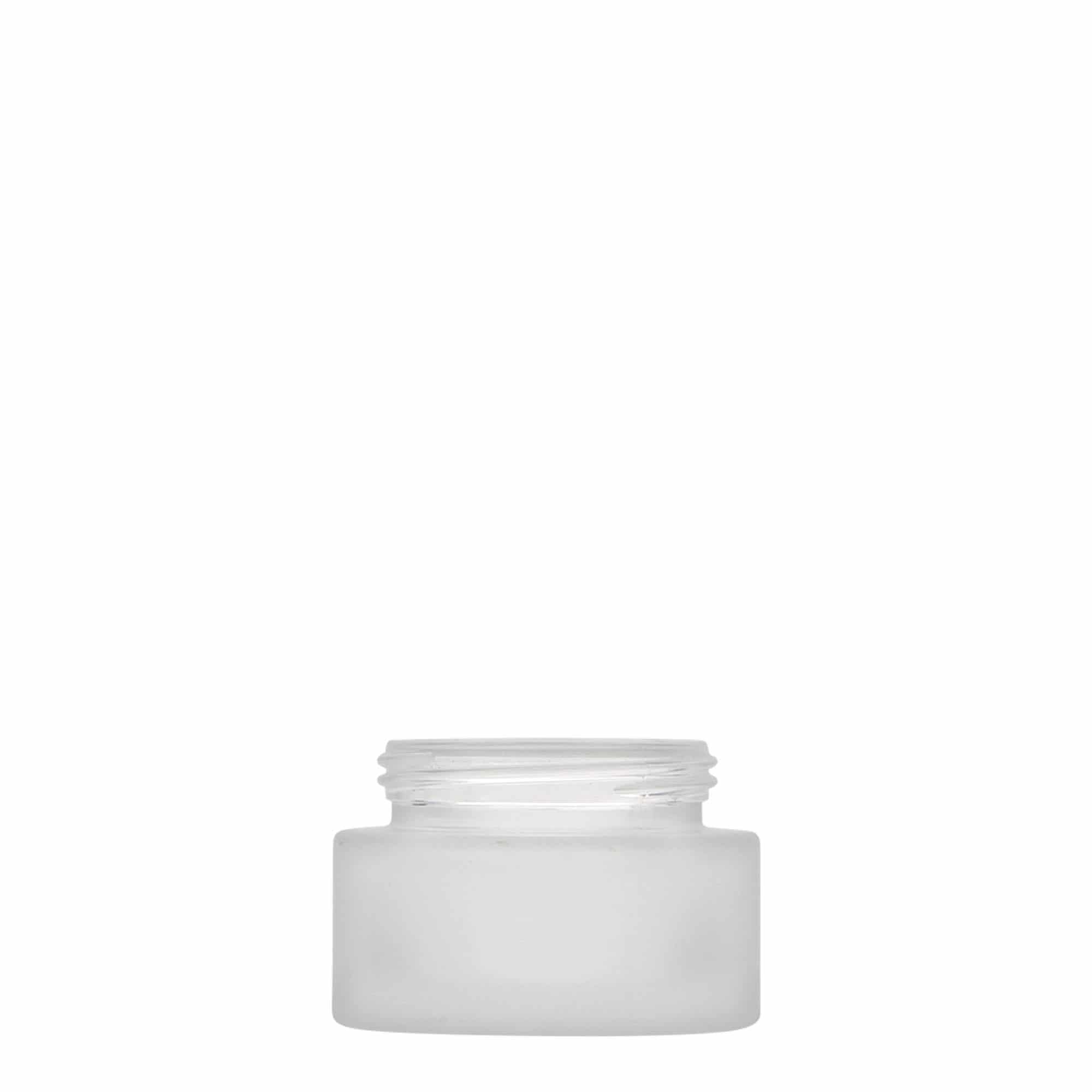 Pot de 30 ml « Édition Platine », verre, givré, ouverture : fermeture à vis Pot de 30 ml « Édition Platine », verre, givré, ouverture : fermeture à vis