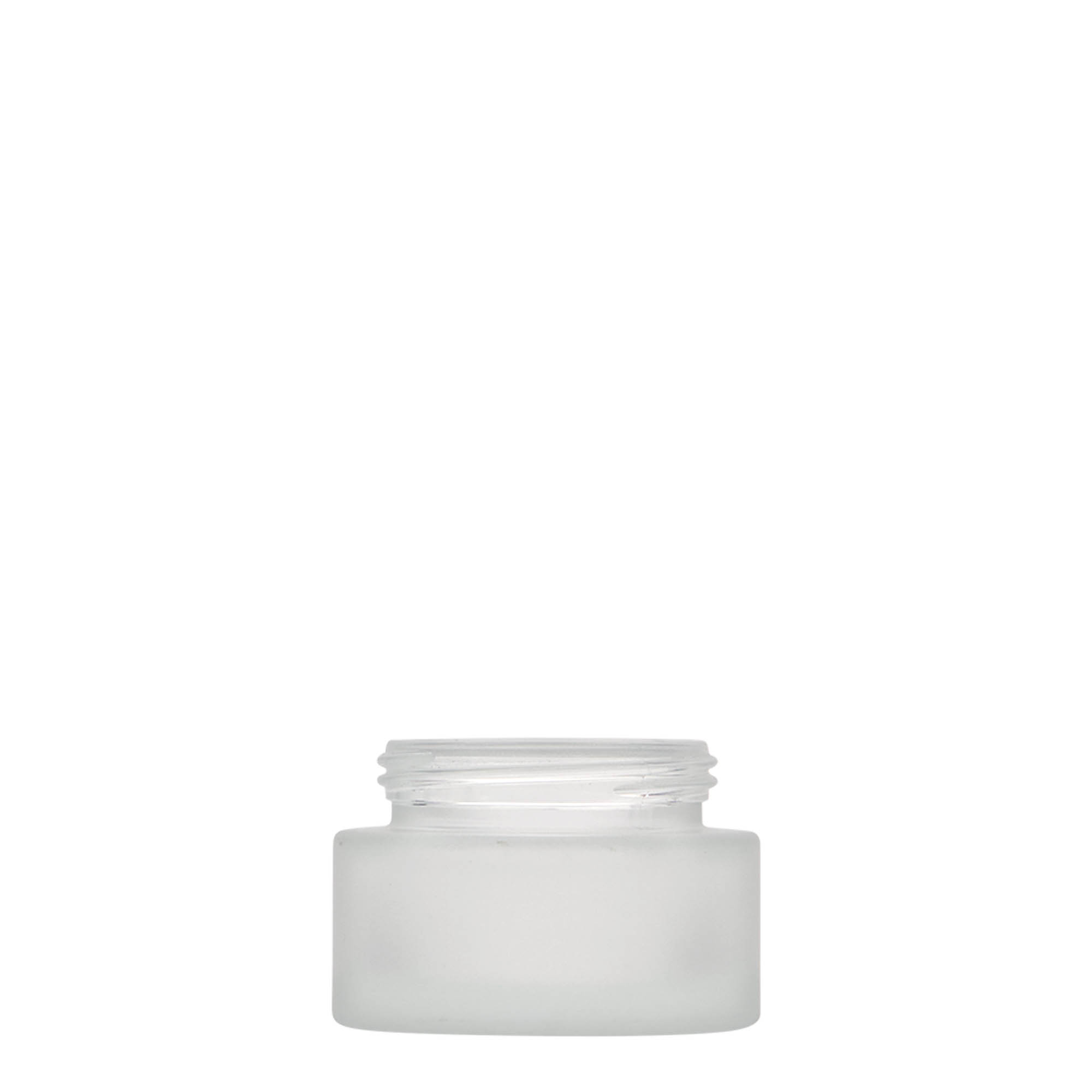 Pot de 30 ml « Édition Platine », verre, givré, ouverture : fermeture à vis