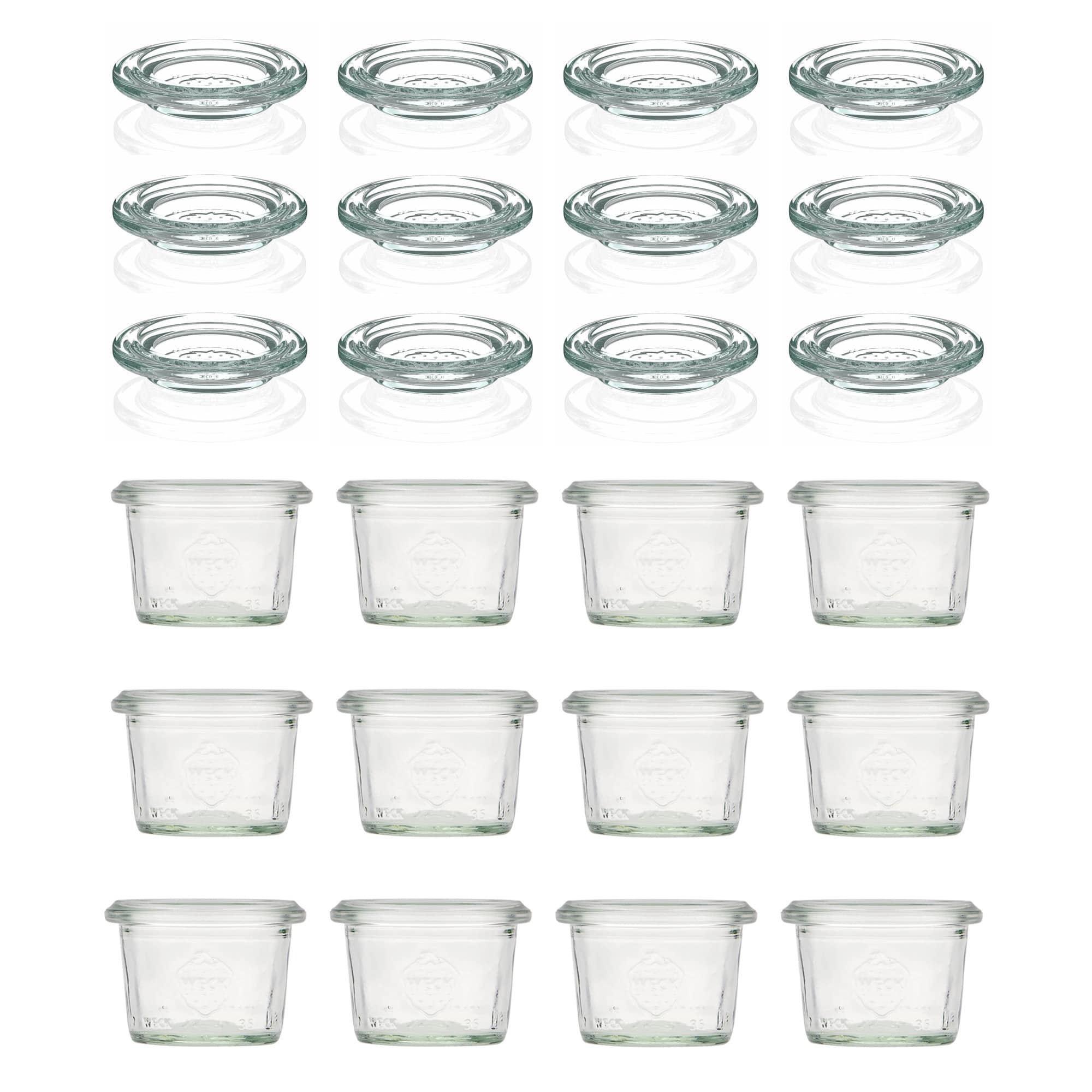 12x 35 ml bocal WECK à renversement avec couvercle en verre RR 40