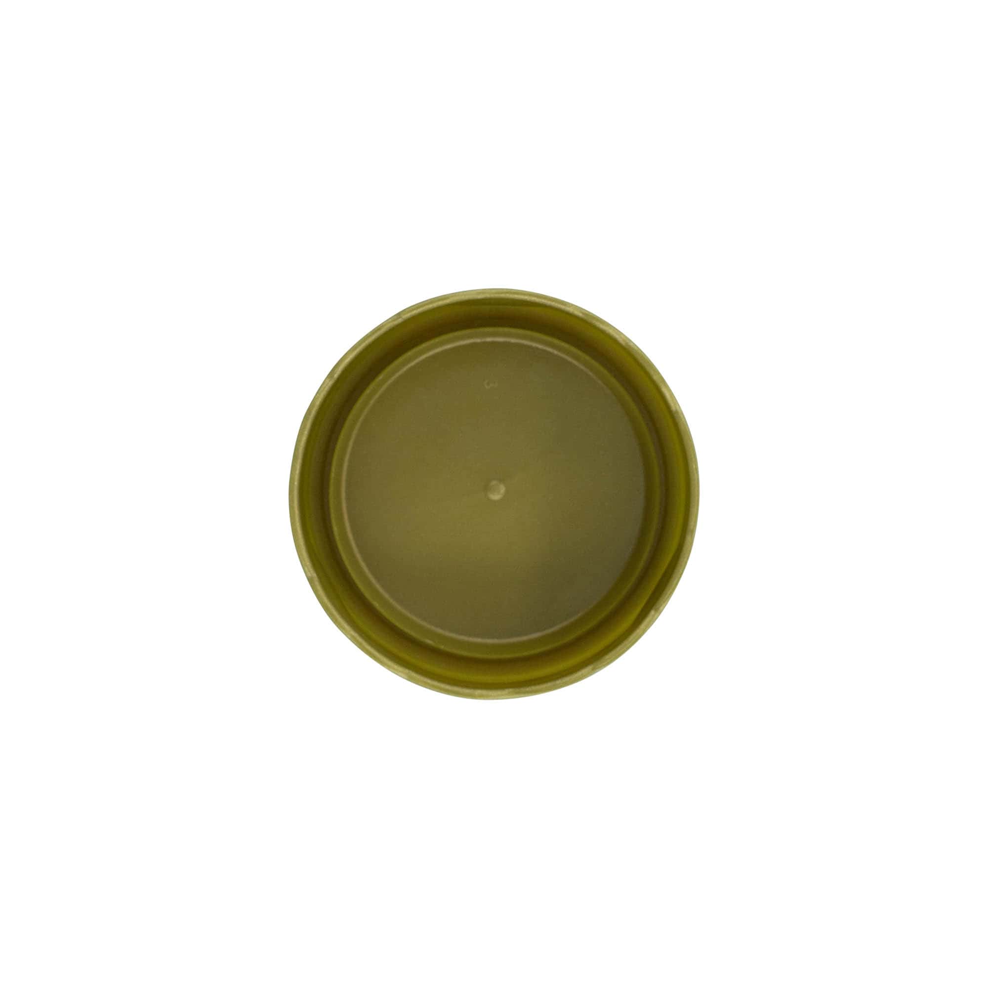 Couvercle à emboîtement pour pot en céramique à col étroit, plastique HDPE, or
