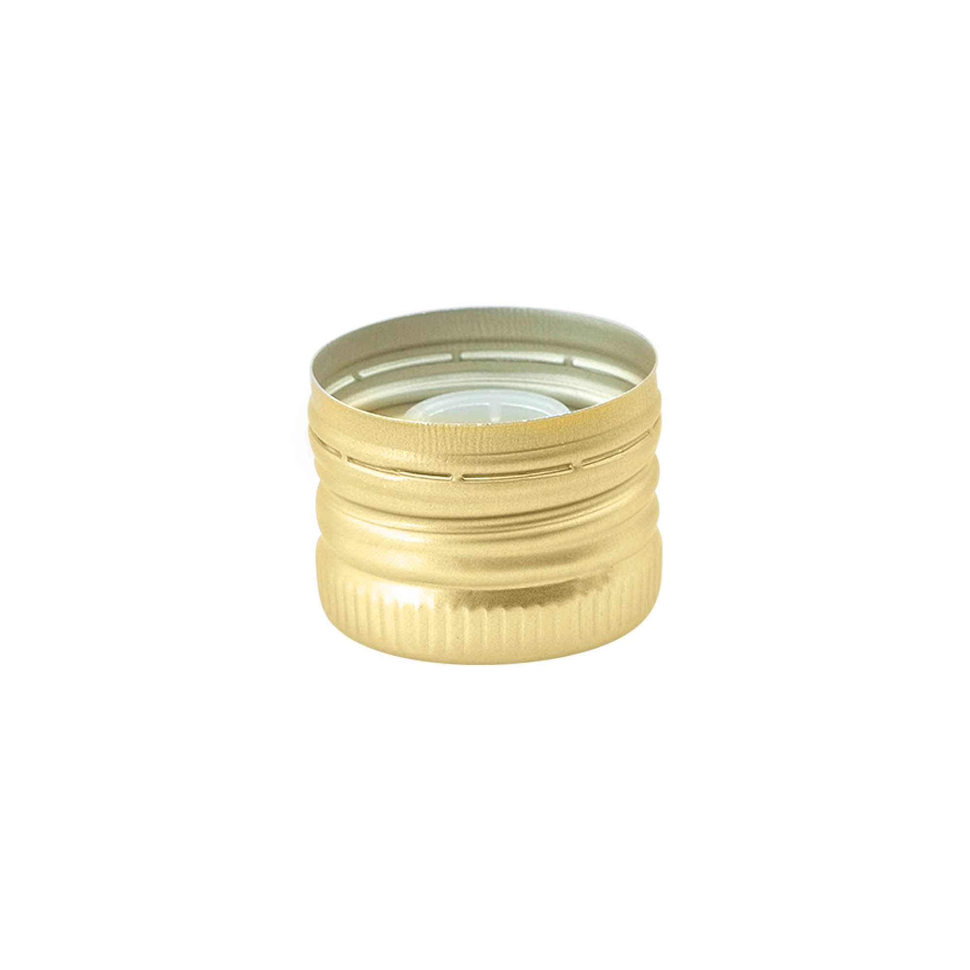 Bouchon à vis avec bec verseur, métal-plastique, doré, pour ouverture : PP 31,5 Bouchon à vis avec bec verseur, métal-plastique, doré, pour ouverture : PP 31,5